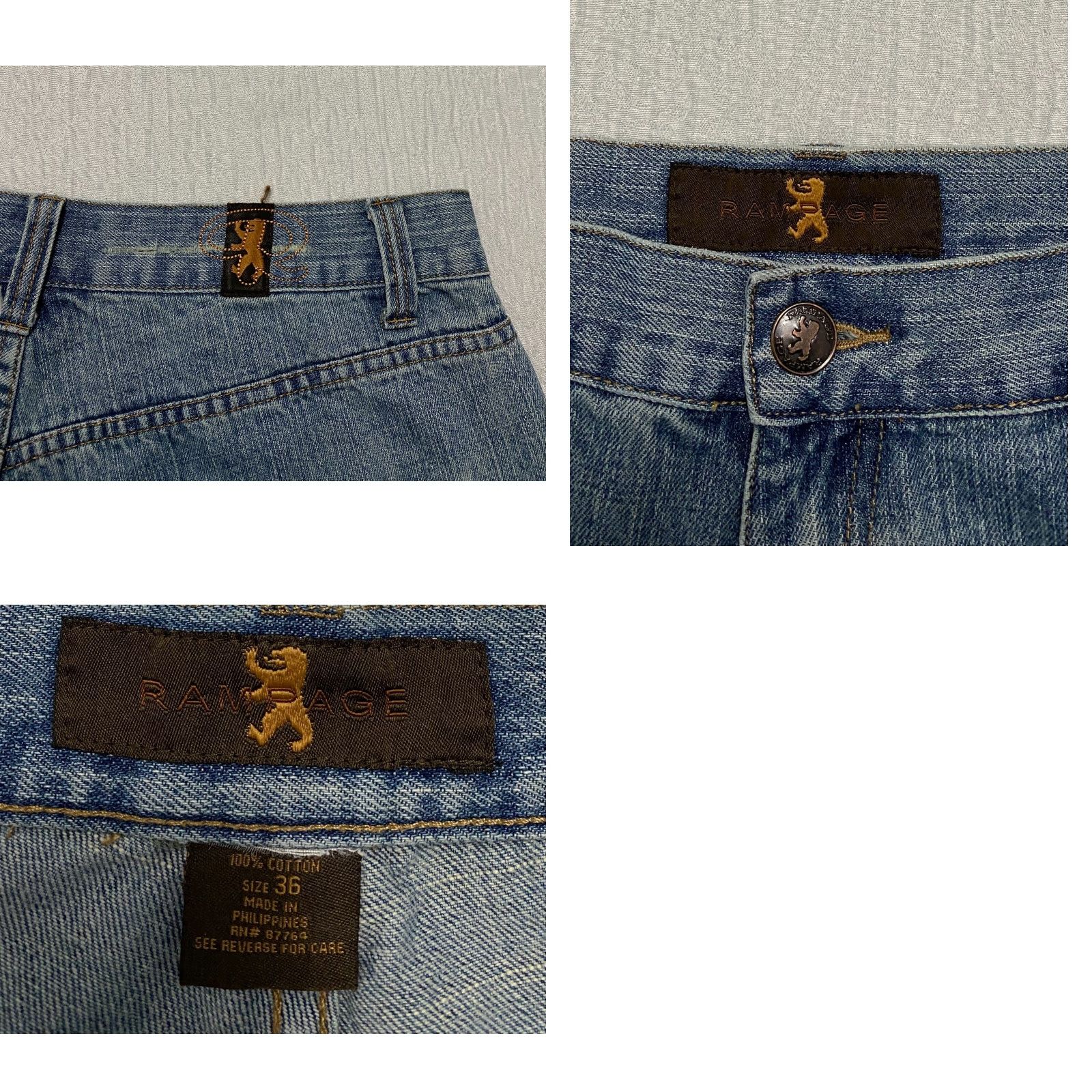 Vintage Rampage Jeans Bootcut Womens Size 36 Blue Mid Rise Distressed (Regular) 31 Inseam Denim 100% Cotton Logo Pocket Spring Summer Fall Winter Womens Size 25" / US 0 / IT 36 - 8 Thumbnail