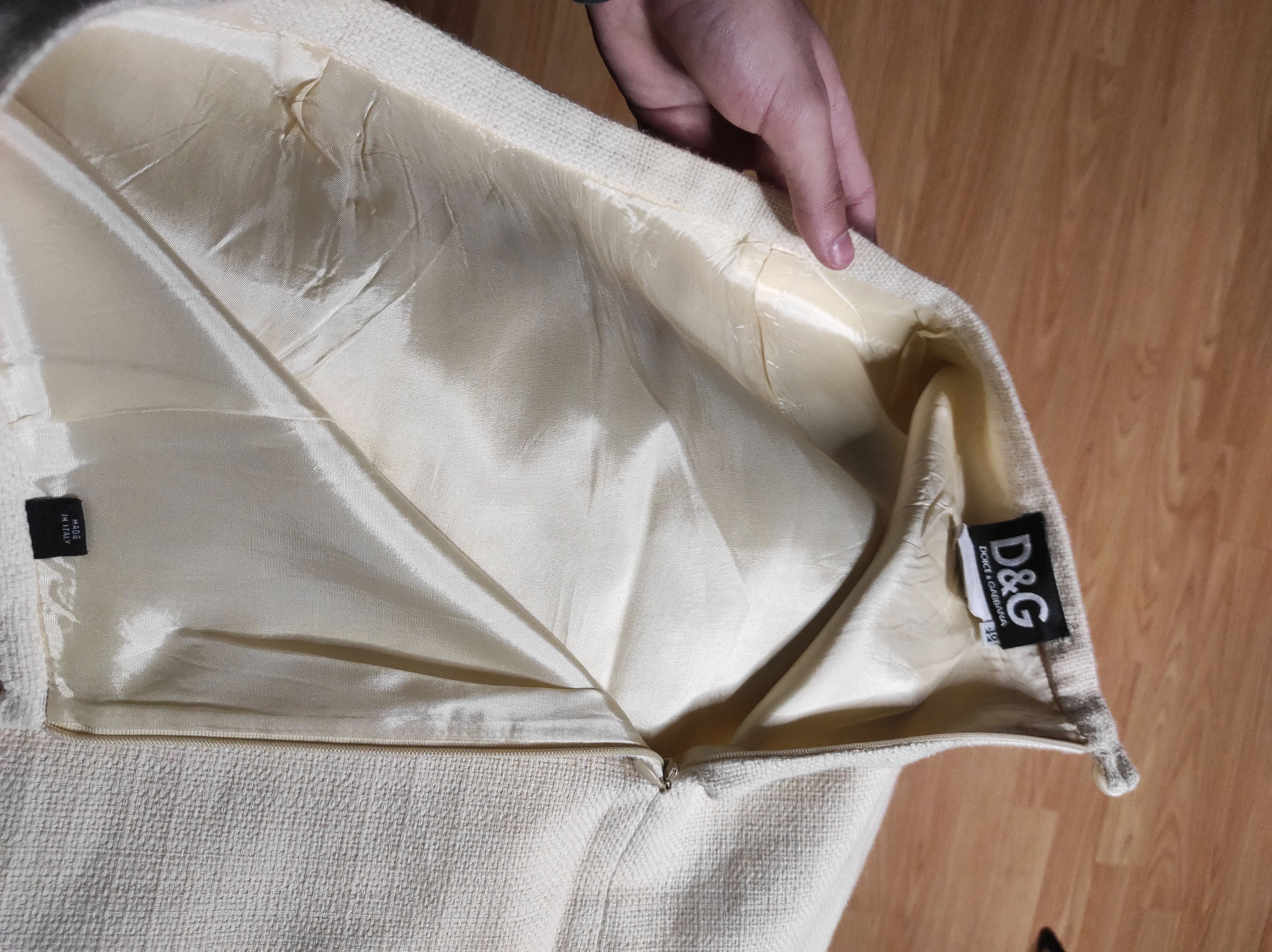 Dolce & Gabbana × Japanese Brand **Dolce & Gabbana Linen Skirt** Size 30" / US 8 / IT 44 - 3 Thumbnail