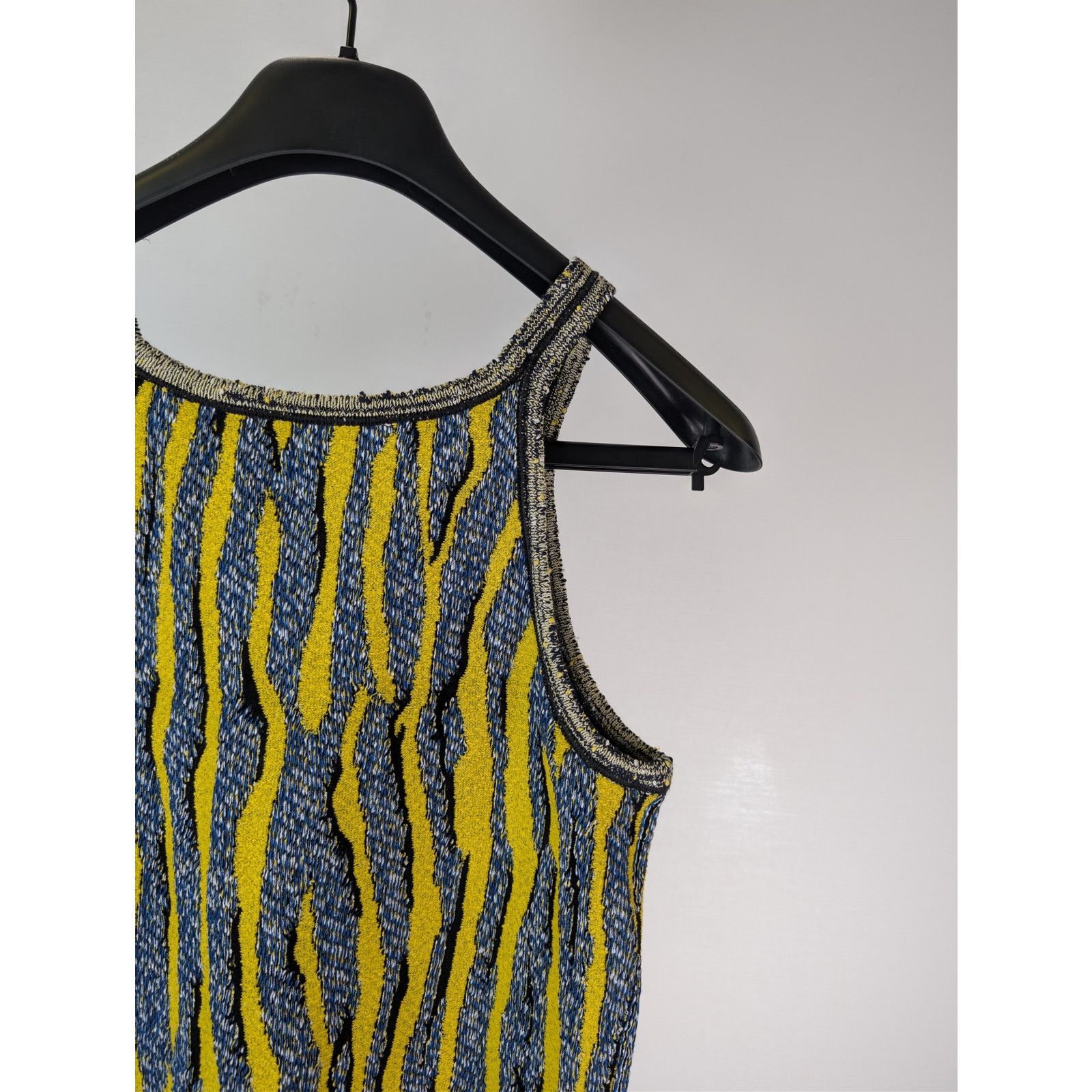 Bottega Veneta o1rshd1 Animal Jacquard Tank Top in Yellow / Blue Size US L / EU 52-54 / 3 - 13 Thumbnail