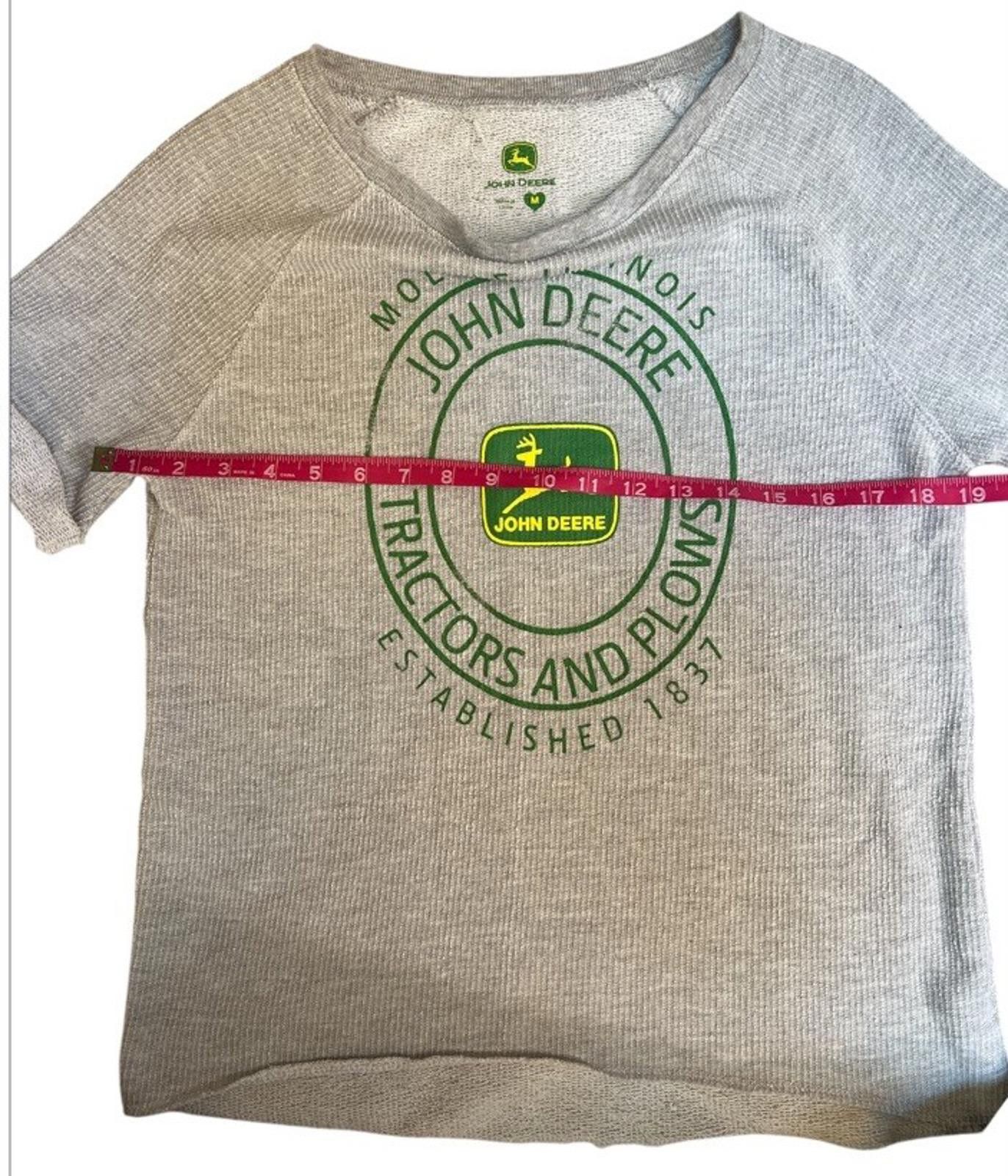John Deere John Deere Woman’s Ribbed Shirt SZ M Size M / US 6-8 / IT 42-44 - 3 Thumbnail