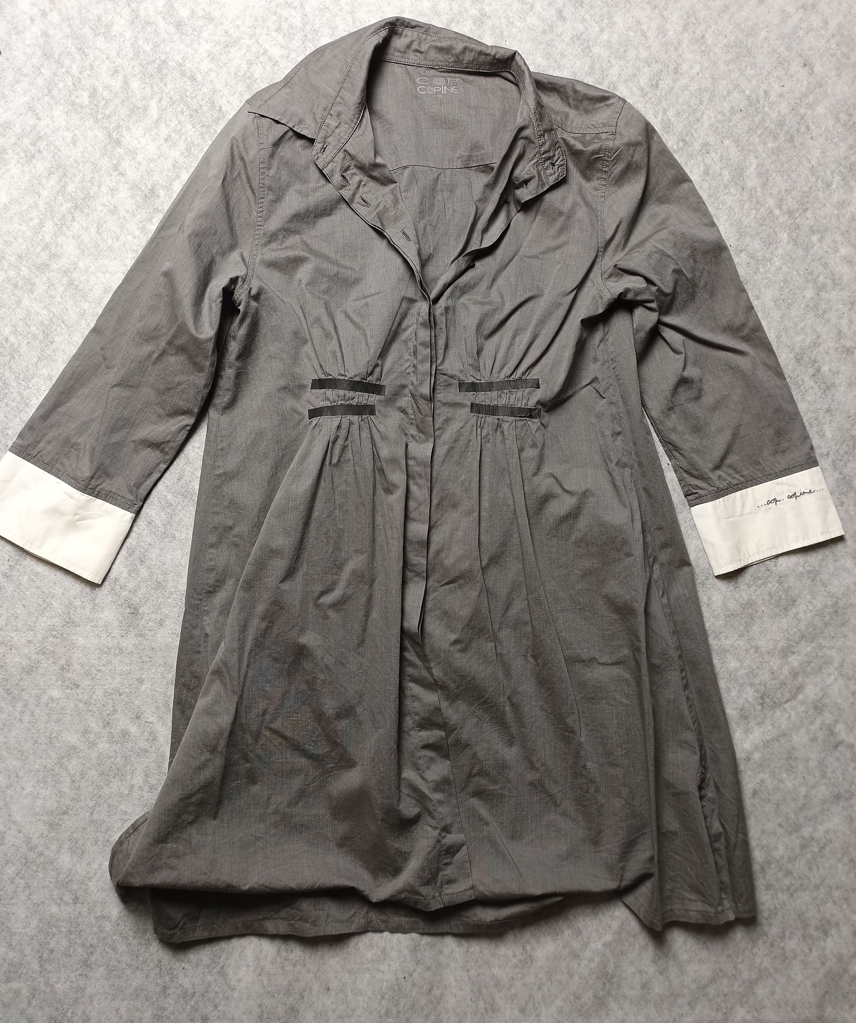 Cop Copine Cop Copine Cotton Grey Tunic Short Dress EU 36 Size XS / US 0-2 / IT 36-38 - 5 Thumbnail