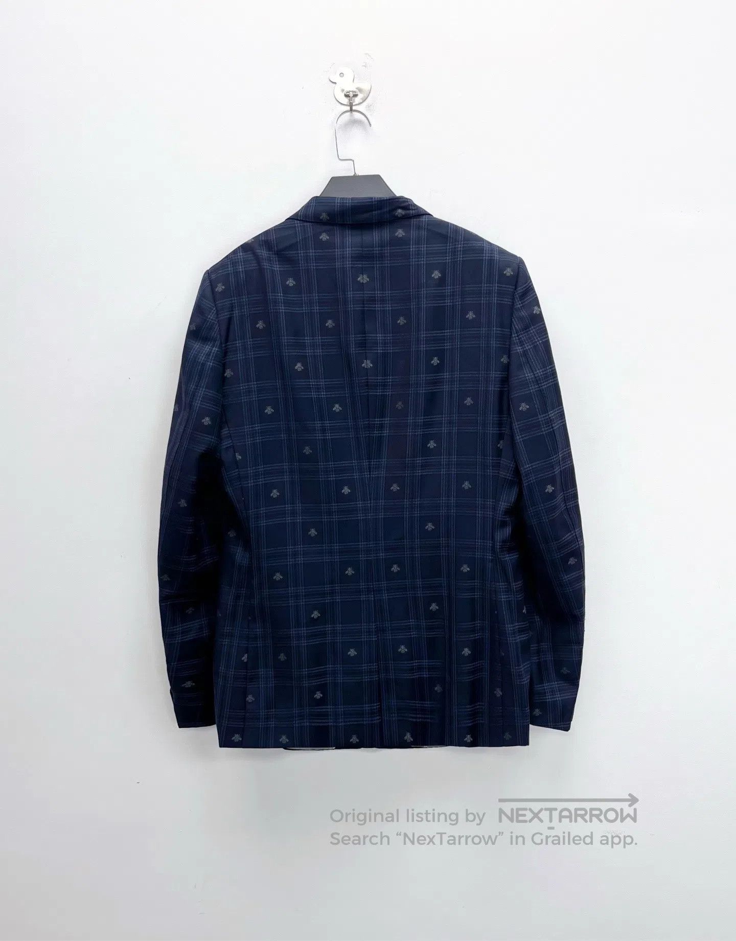 Gucci Guicci Plaid Bee Full-Print Logo Big Pocket Single-Breaste Size US XL / EU 56 / 4 - 2 Thumbnail