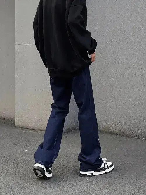 Japanese Brand × Jean High street trendy star embroidered micro-flared jeans Size US 32 / EU 48 - 3 Thumbnail