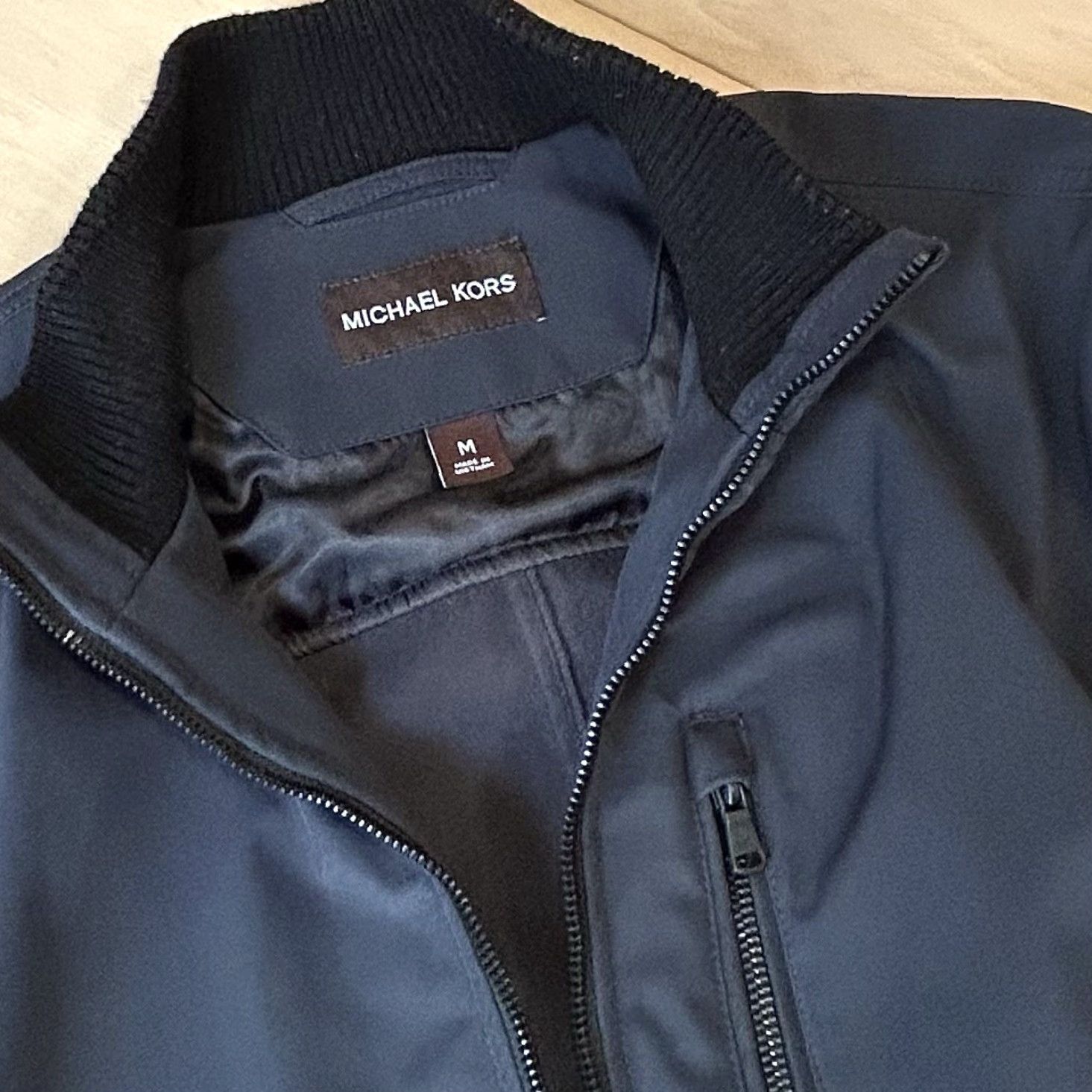 Michael Kors Michael Kors Bomber Jacket Men’s Medium Black Long Sleeve Size US M / EU 48-50 / 2 - 6 Thumbnail