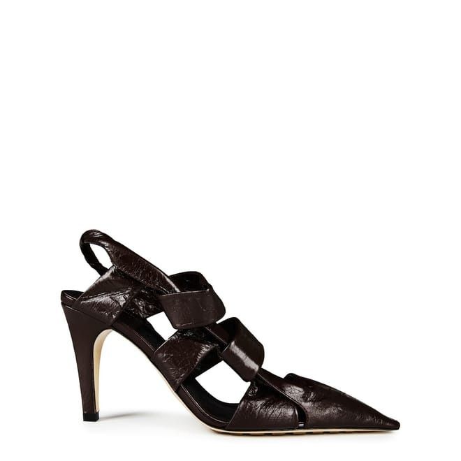 Bottega Veneta Bottega Veneta Point Stiletto Heel Slingbacks in Brown Size US 6 / IT 36 - 1 Thumbnail