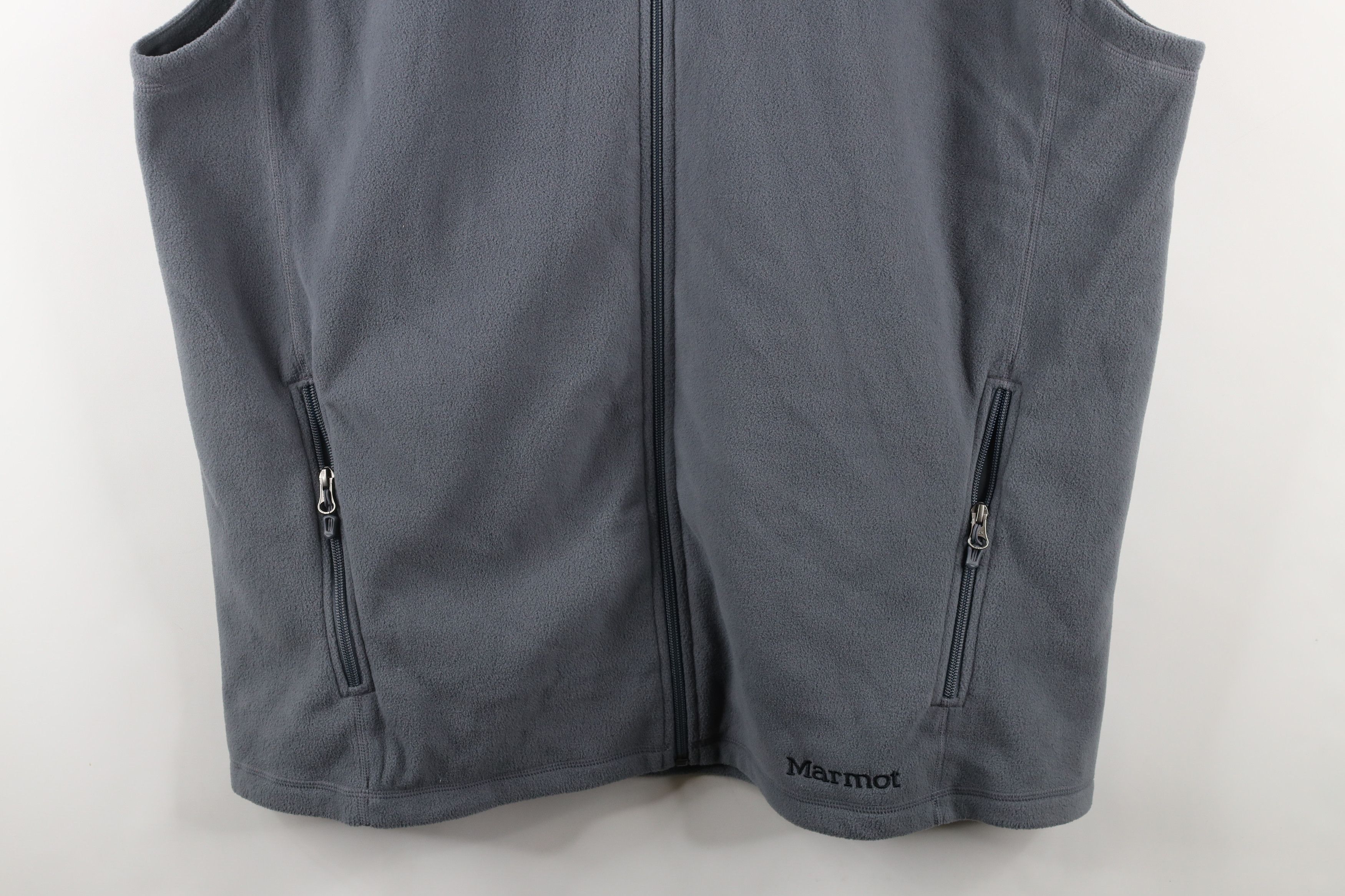 Marmot × Vintage Marmot Out Full Zip Fleece Vest Jacket Gray Polyester Size US XXL / EU 58 / 5 - 3 Thumbnail
