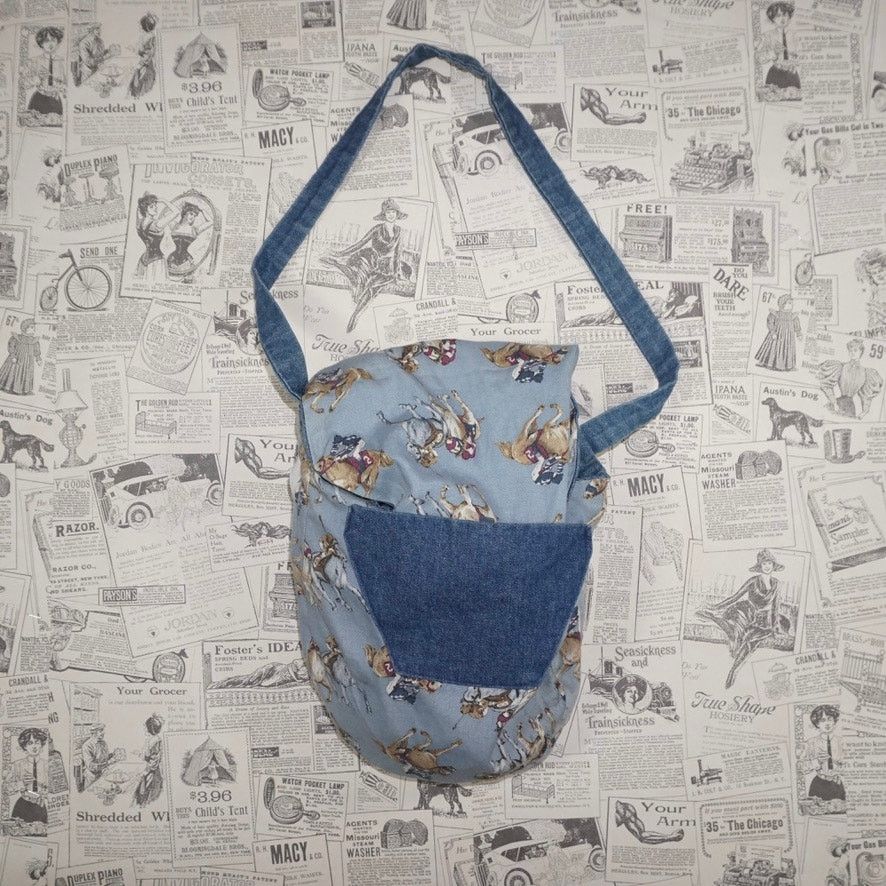 Vintage Vintage Y2K Denim embroider boot skull horse 1990s purse bag Size ONE SIZE - 5 Thumbnail