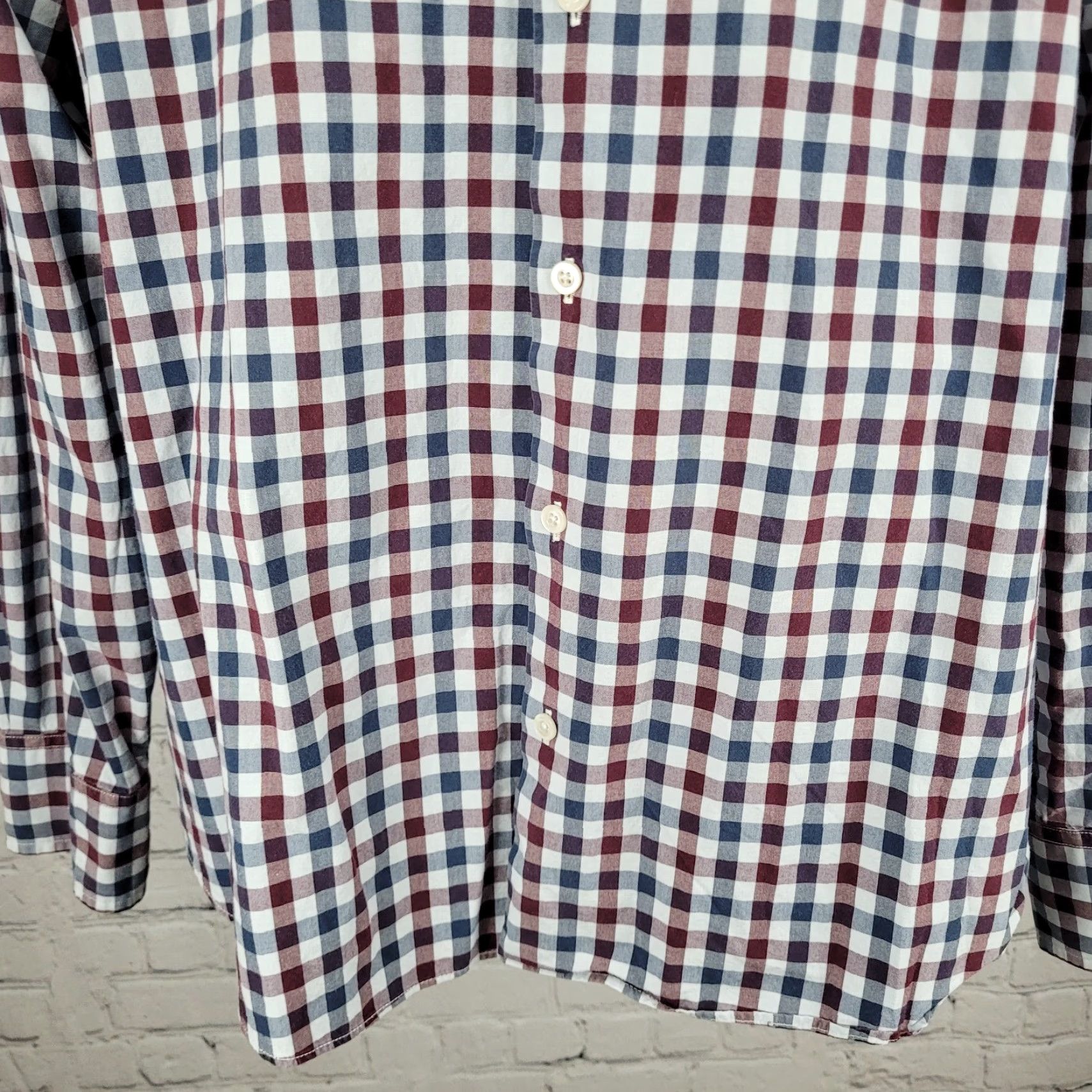 Bonobos BONOBOS Blue Check Slim Fit Button-Up Long Sleeve Shirt XL Casual Mens Size US XL / EU 56 / 4 - 6 Thumbnail