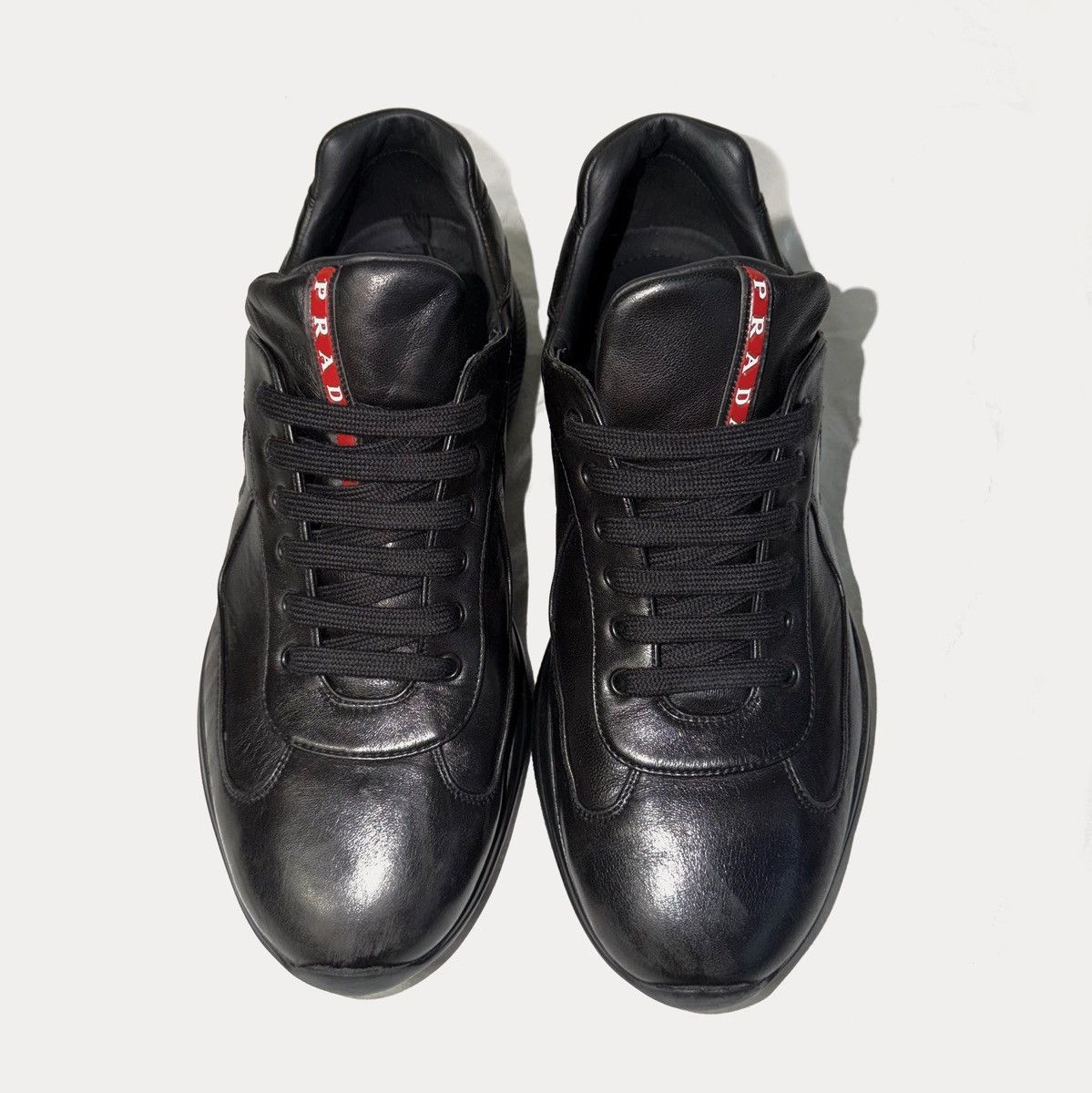 Prada Prada America’s Cup Nappa Leather Sneakers – Black – Size 11 Size US 11 / EU 44 - 2 Thumbnail