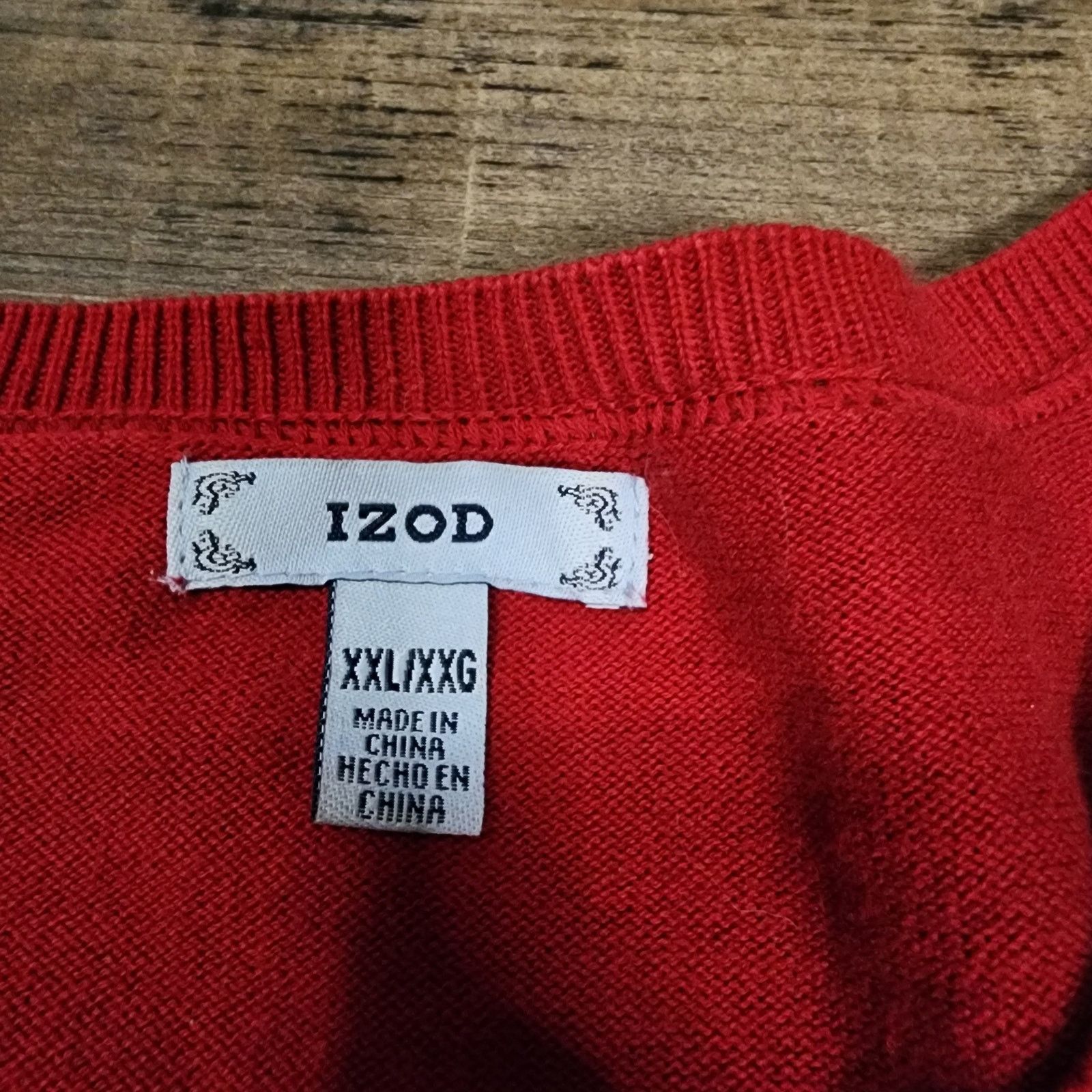 Izod Izod Argyle sweater womens size XXL red and black 2379 Size XXL / US 16-18 / IT 52-54 - 2 Thumbnail