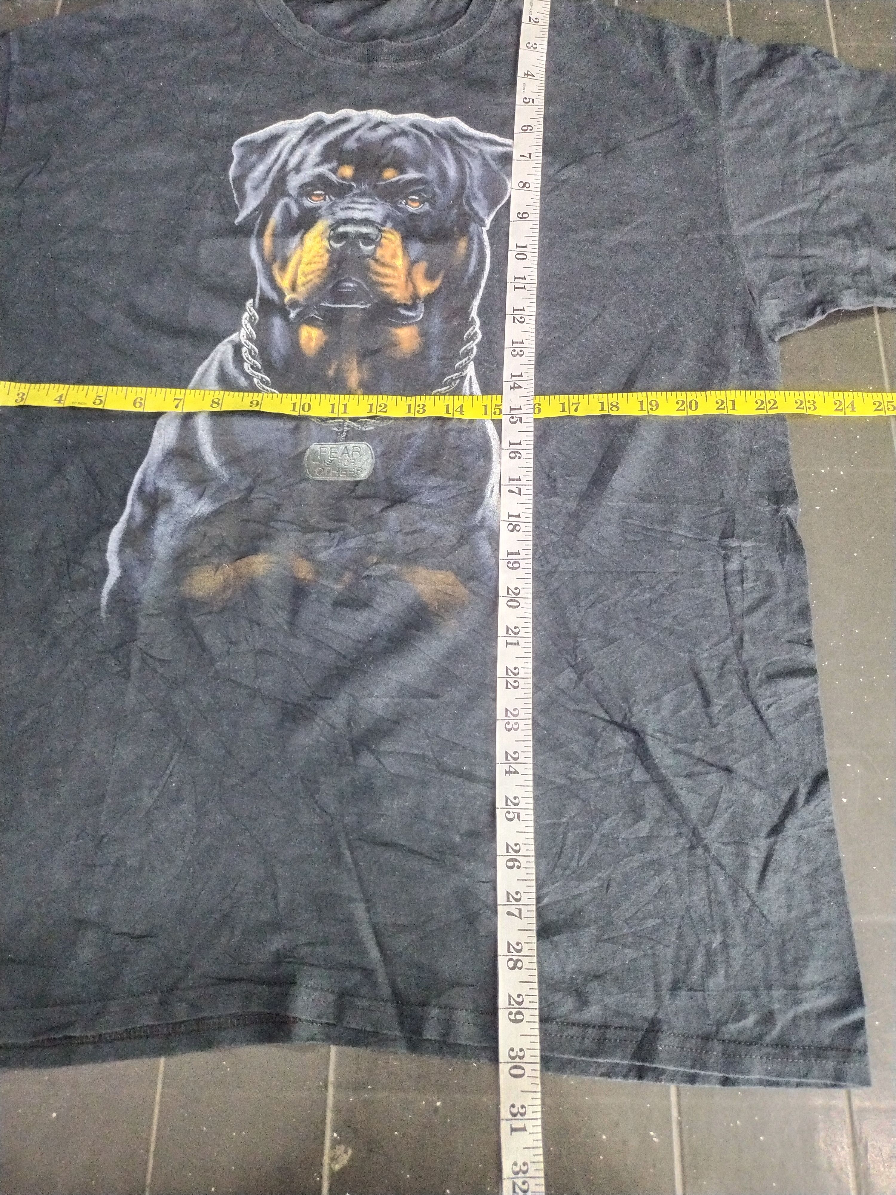 Vintage Vintage rottweiler fear is for others Shirt Tee Size US M / EU 48-50 / 2 - 6 Thumbnail