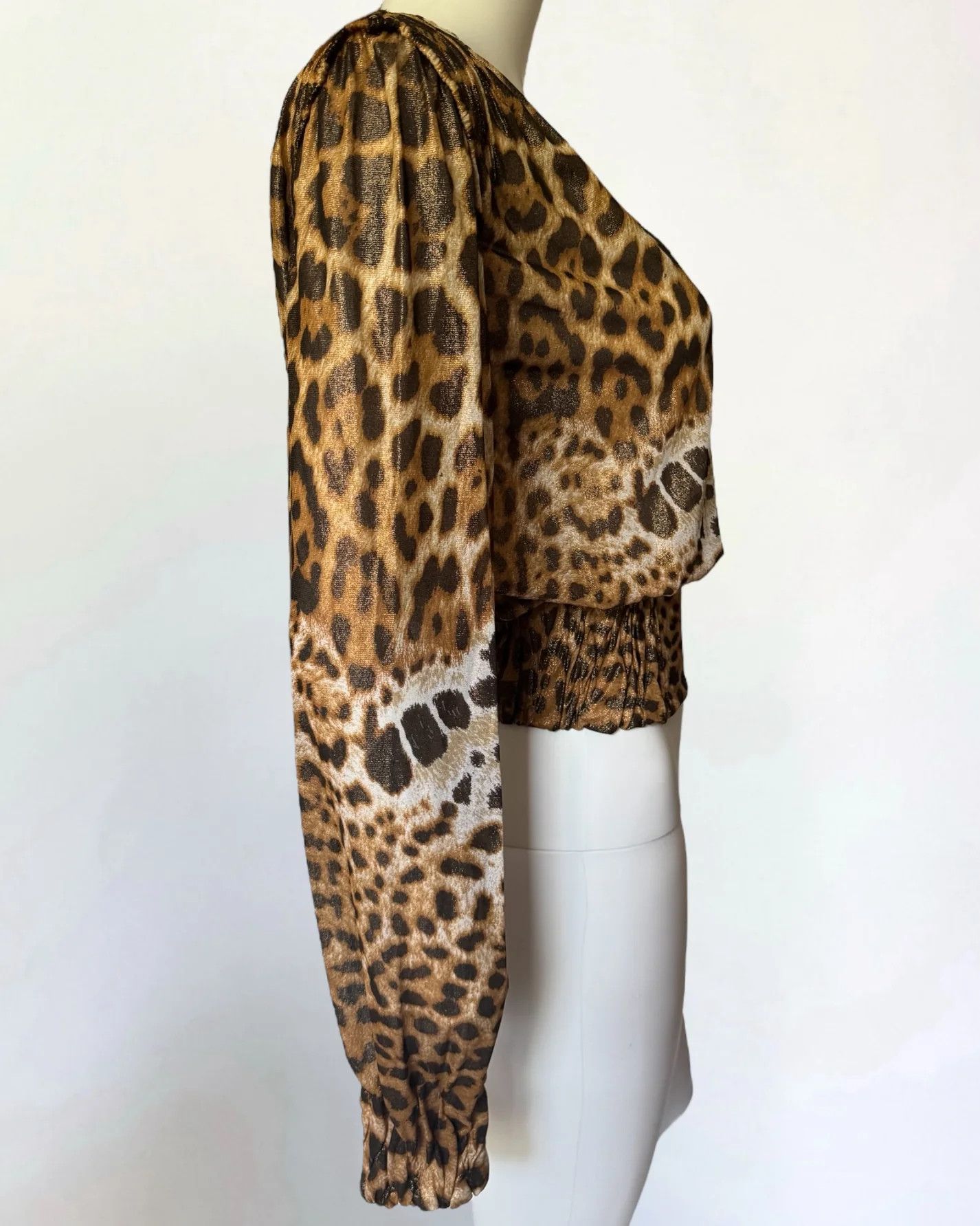 Tom Ford × Yves Saint Laurent Yves Saint Laurent by Tom Ford Leopard Blouse, SS 2002 Size S / US 4 / IT 40 - 3 Thumbnail