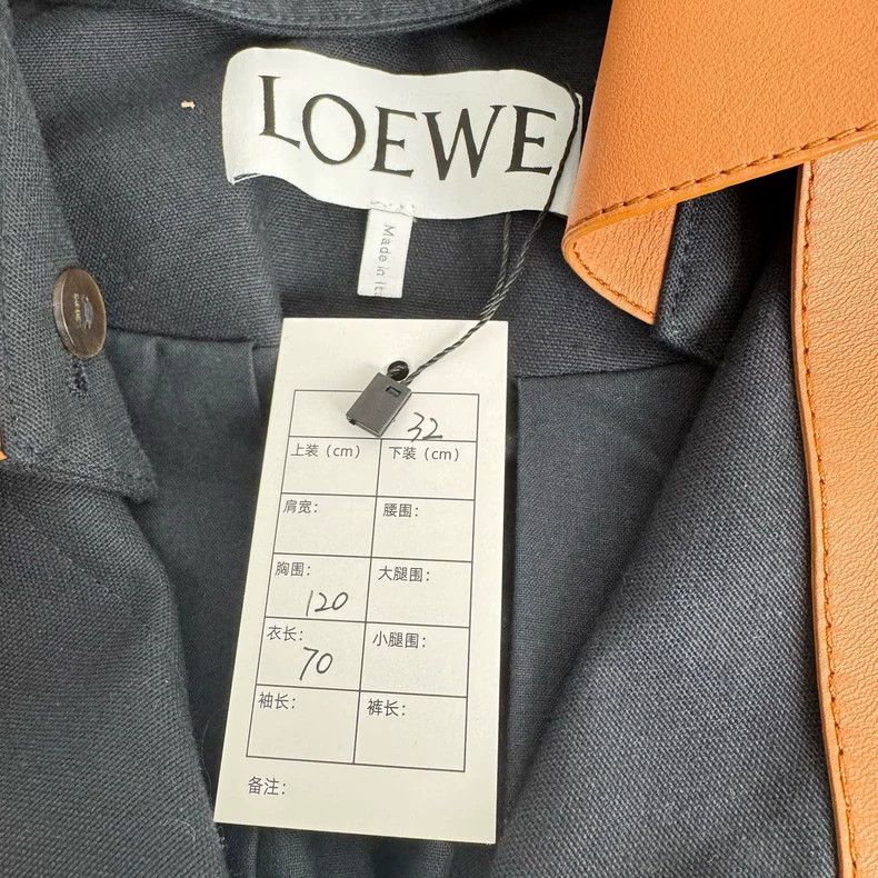 Loewe LOEWE size32 Piece leather ribbon windbreaker coat Size 4XL / US 24-26 - 2 Thumbnail