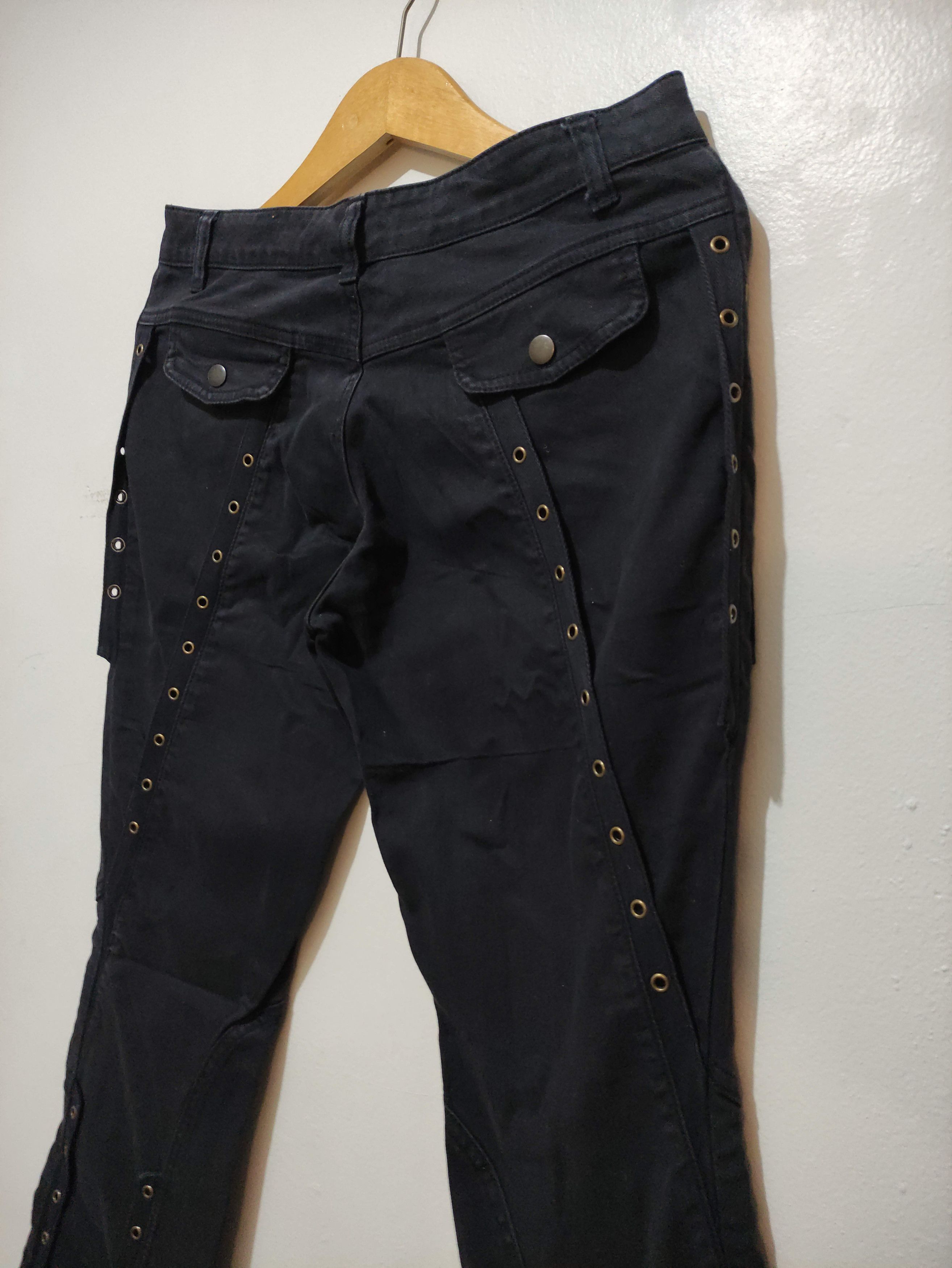 Tornado Mart BACK RUSH Black Japaneese lgb style lace up flare jeans Size US 32 / EU 48 - 14 Thumbnail