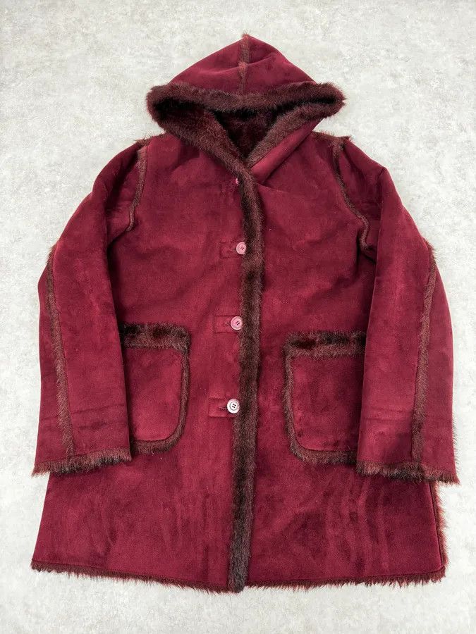 Balmain 2000s Balmain Red Reversible Fur Coat Size US M / EU 48-50 / 2 - 2 Thumbnail
