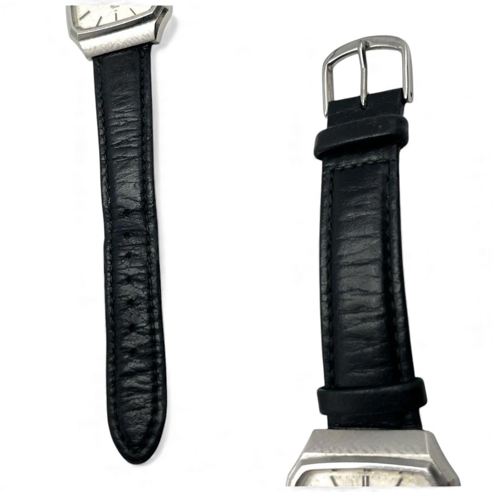 Seiko Seiko - Vintage Quartz Men's Watch with Black Leather Strap Size ONE SIZE - 8 Thumbnail
