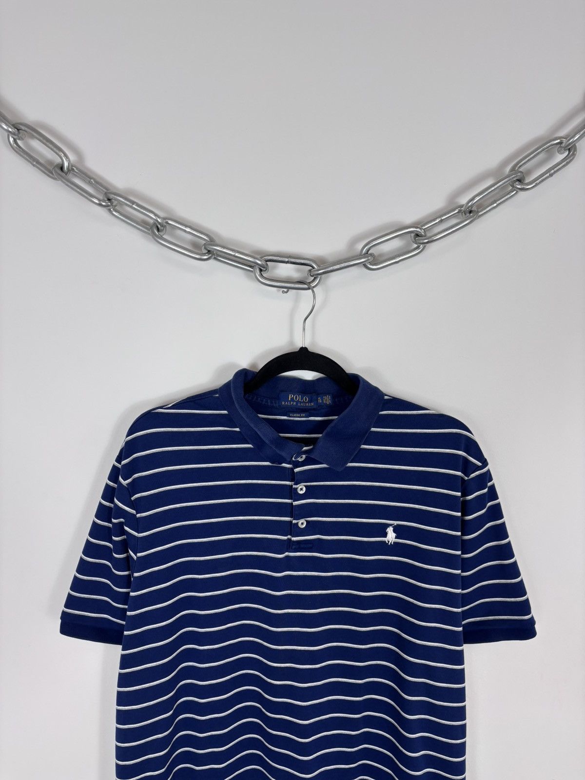 Polo Ralph Lauren Polo Ralph Lauren Men’s Classic Fit Navy White Polo Shirt Size US XL / EU 56 / 4 - 2 Thumbnail