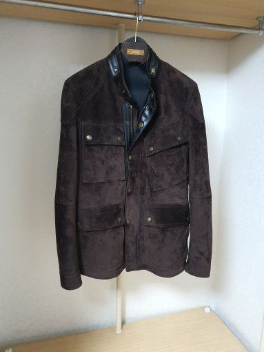 Tom Ford o1sm1stk0824 Cashmere Suede Motorcycle Field Jacket Size US M / EU 48-50 / 2 - 4 Thumbnail