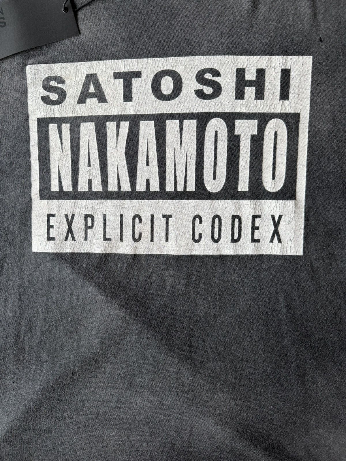 Satoshi Nakamoto Satoshi Nakamoto Distressed Short Sleeve Pullover Size US XL / EU 56 / 4 - 2 Thumbnail