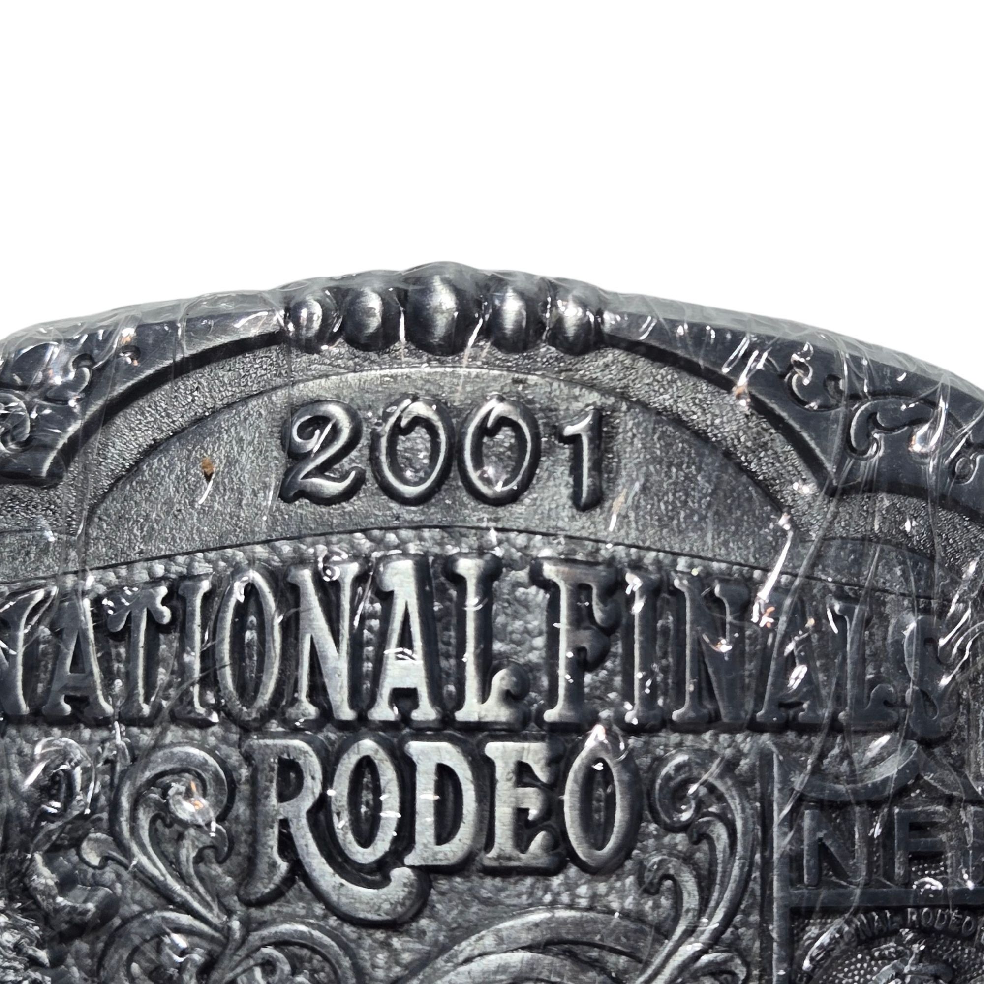 Other 2001 NFR Belt Buckle Hesston National Finals Rodeo NOS Vinta Size ONE SIZE - 5 Thumbnail
