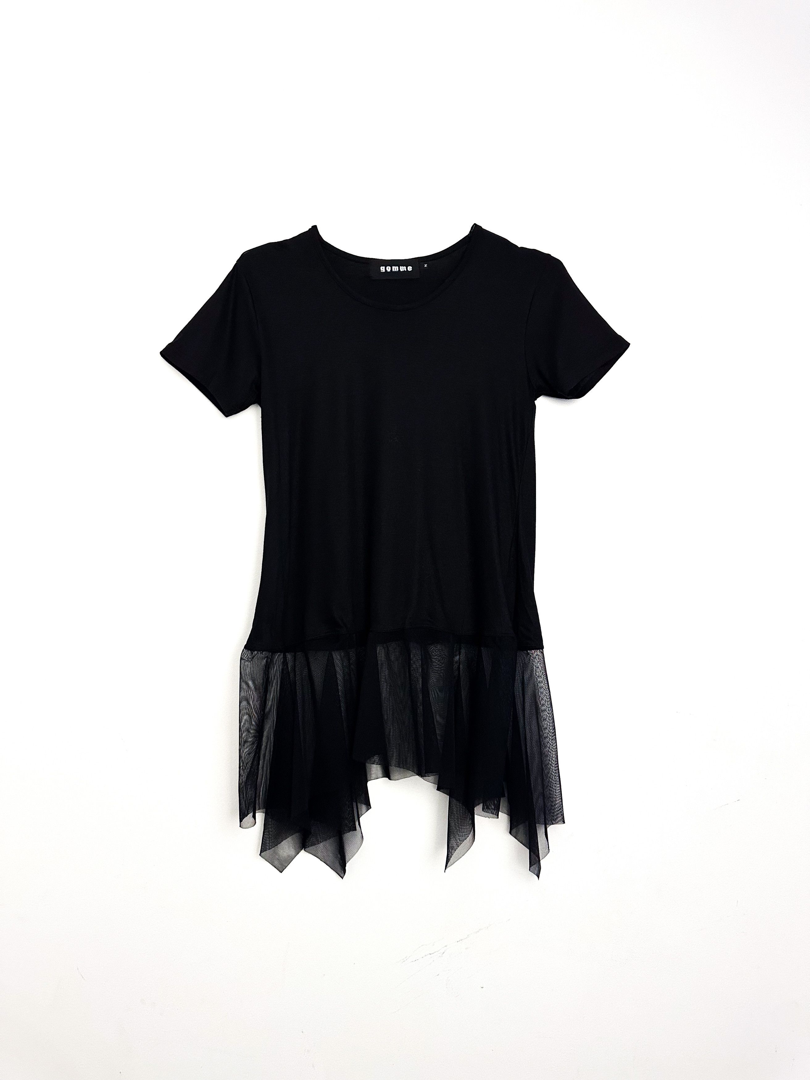 gomme VINTAGE GOMME SHEER BLACK T SHIRT Size M / US 6-8 / IT 42-44 - 1 Thumbnail