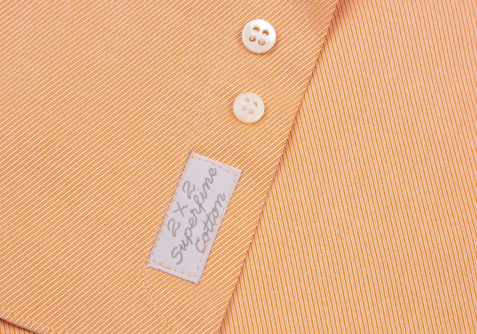 Dries Van Noten Cotton Double Cuff Long Sleeve Shirt in Light Orange Size US XXS / EU 40 - 9 Thumbnail