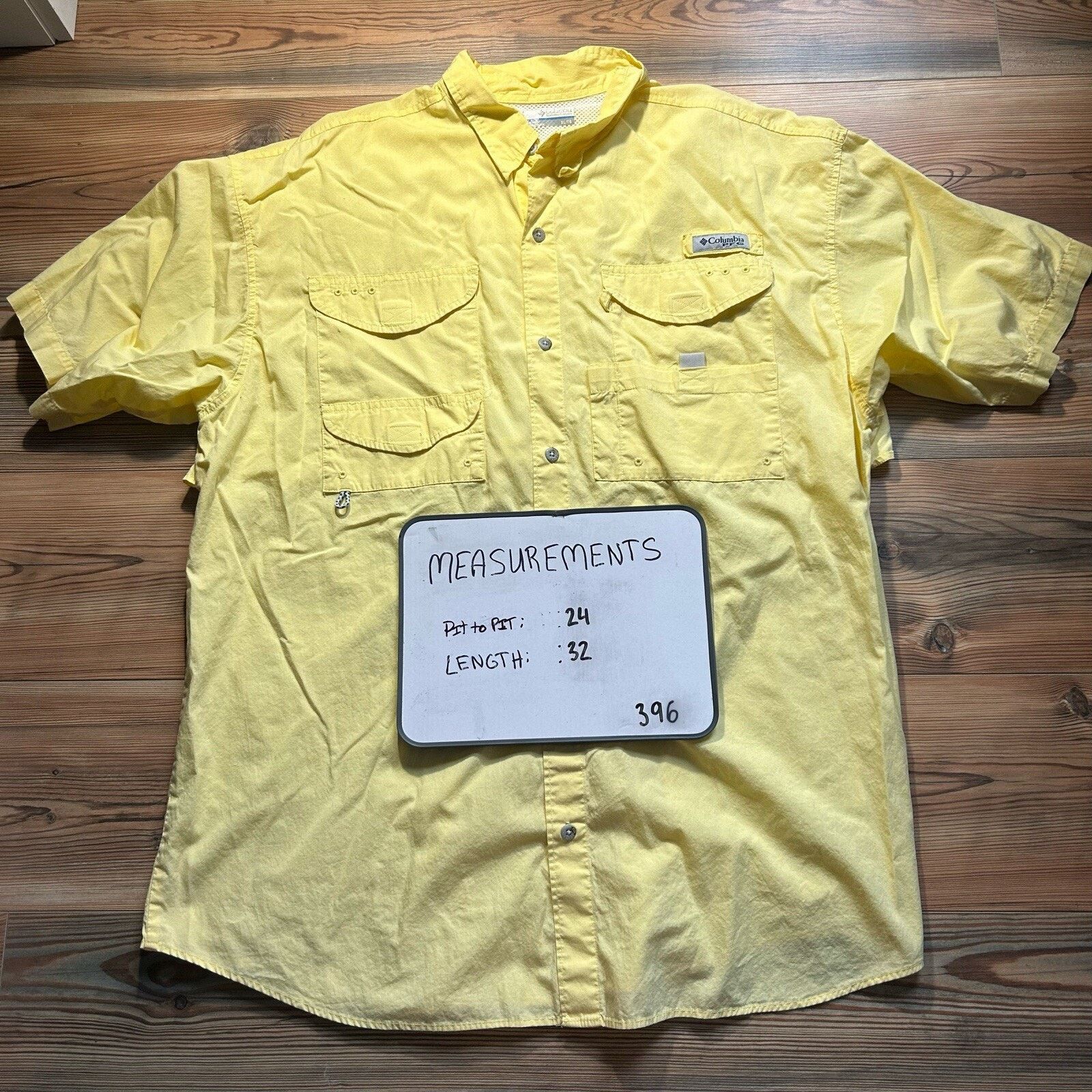 Columbia Columbia Men's PFG Fishing Shirt Button Front Yellow Size XL Size US XL / EU 56 / 4 - 7 Thumbnail