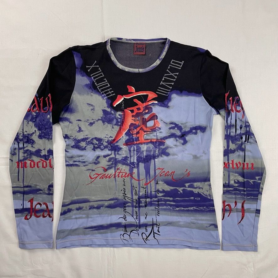 1998 Jean Paul Gaultier Chinese Asia Elastic Top Tee Vintage