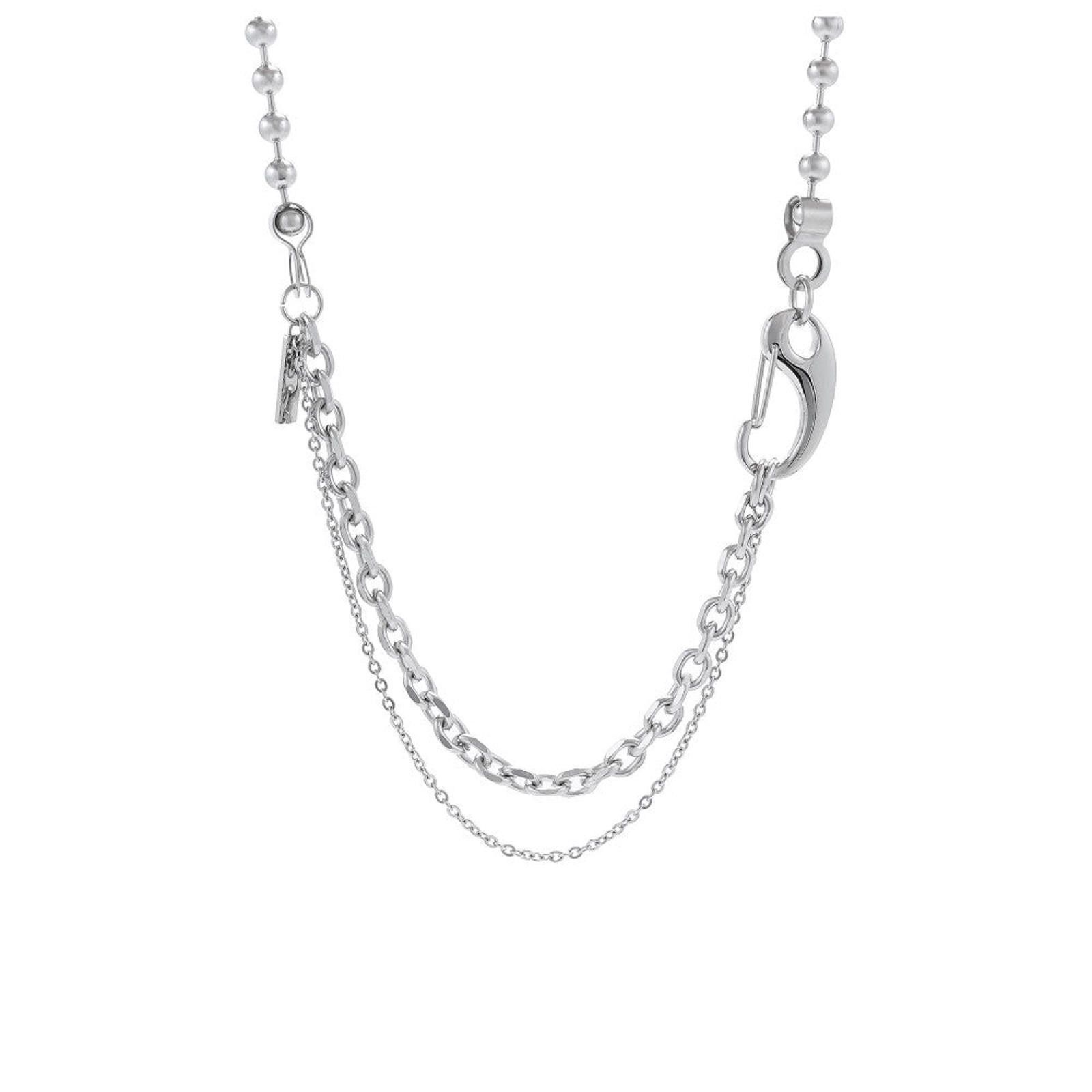 Jewelry Layered Necklace with Safety Pin Charm Size ONE SIZE - 5 Thumbnail