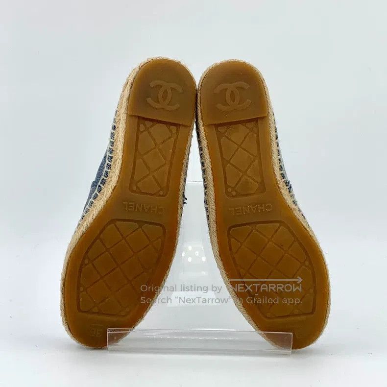 Chanel Chanel Blue logo embroidered casual one-pedal fisherman sh Size US 5.5 / IT 35.5 - 5 Thumbnail