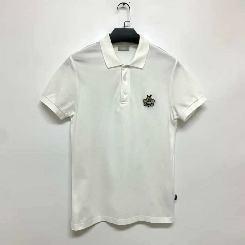 Dior Dior White Cotton Men's Polo Shirt 0089 Size US M / EU 48-50 / 2 - 1 Thumbnail