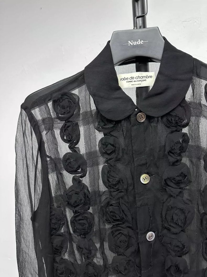 Comme des Garcons Comme Des Garcons Tulle floral gold ingot collar blazer Size M / US 6-8 / IT 42-44 - 2 Thumbnail