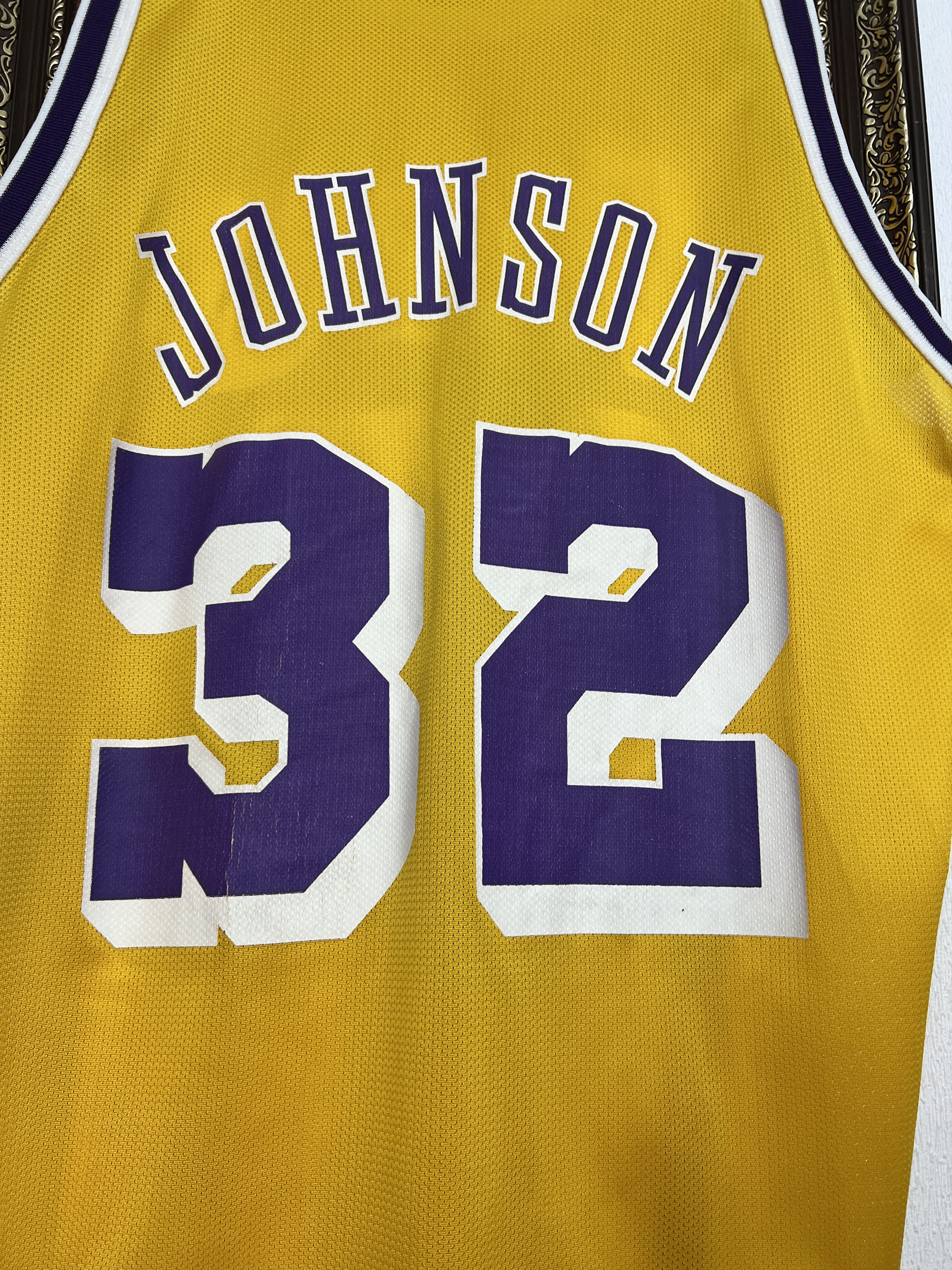 Champion Vintage 90's Los Angeles Lakers Johnson NBA Jersey Shirt Size US XL / EU 56 / 4 - 10 Thumbnail
