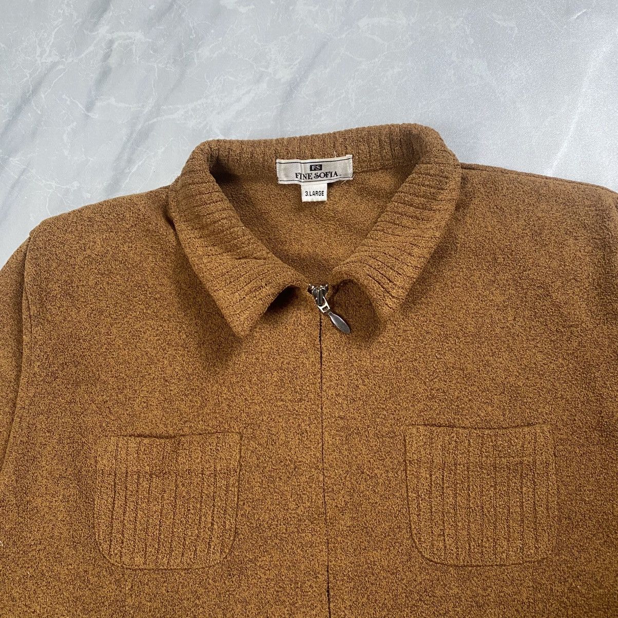 Japanese Brand Vintage 90s Fine Sofia Japan Wool Knit Zipper Sweaters Size M / US 6-8 / IT 42-44 - 4 Thumbnail