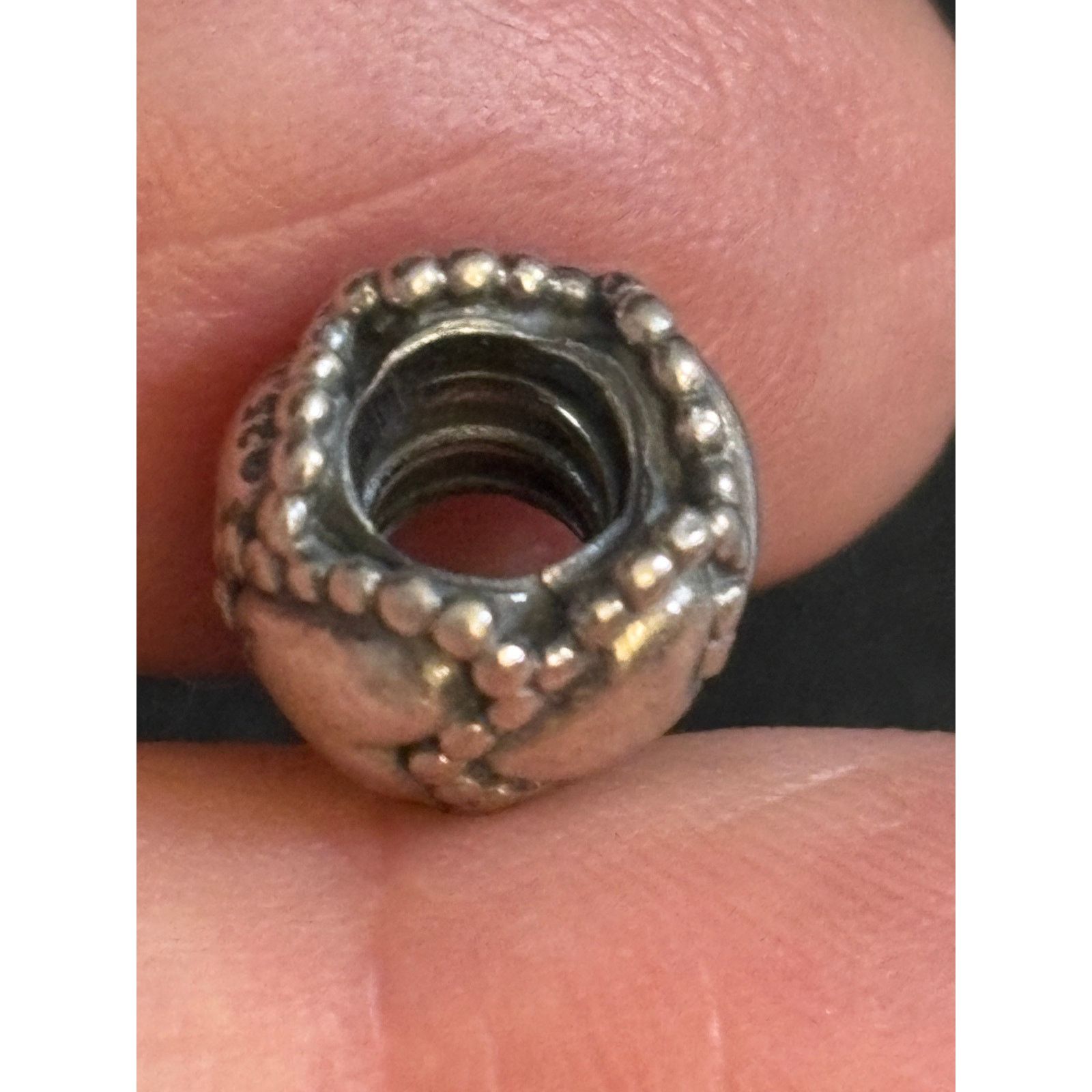 pandora Pandora S925 ALE Heart Spacer Charm Sterling Silver Size ONE SIZE - 3 Thumbnail