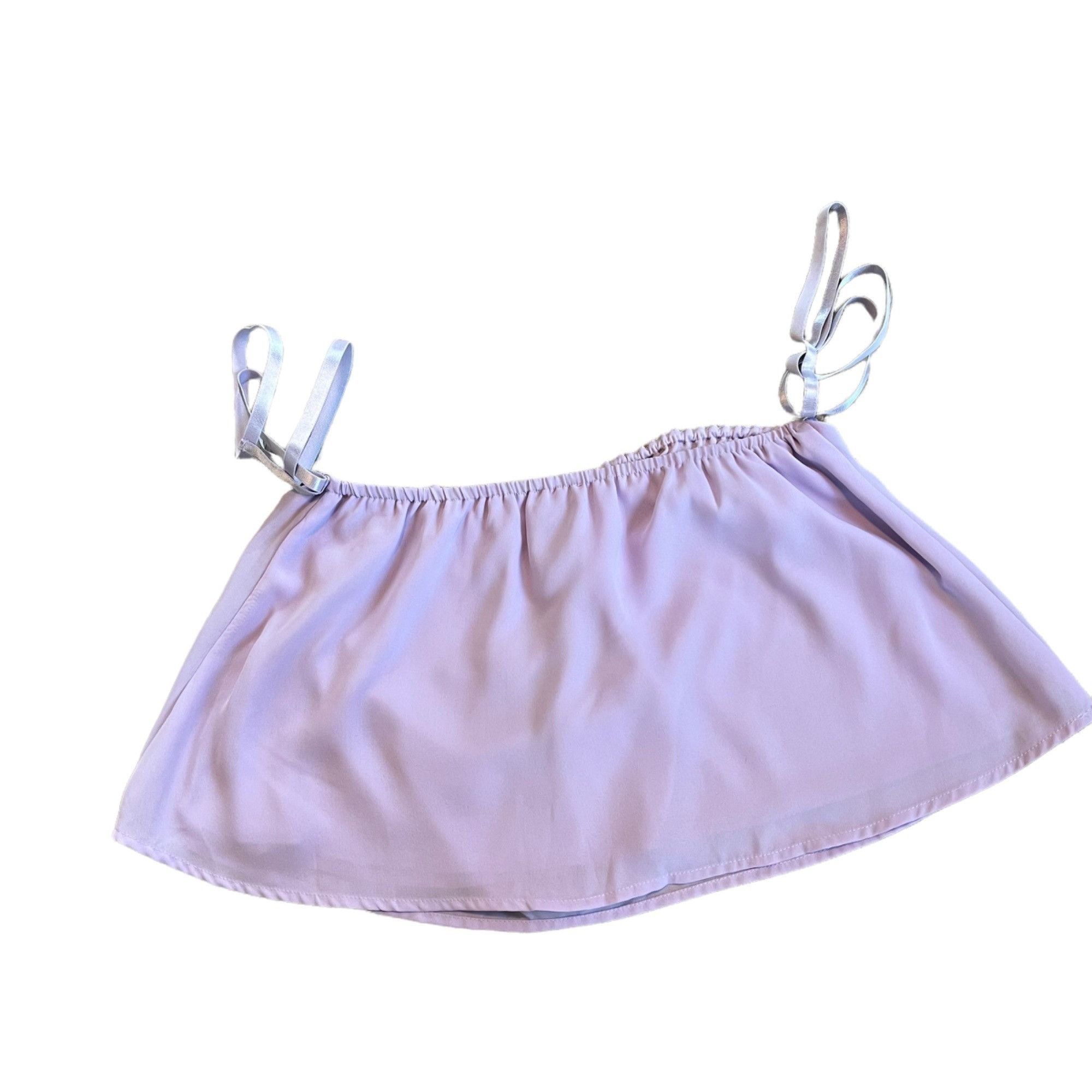 Other Tobi Pastel Lavender Flowy Fully Lined Crop Top S Size S / US 4 / IT 40 - 6 Thumbnail
