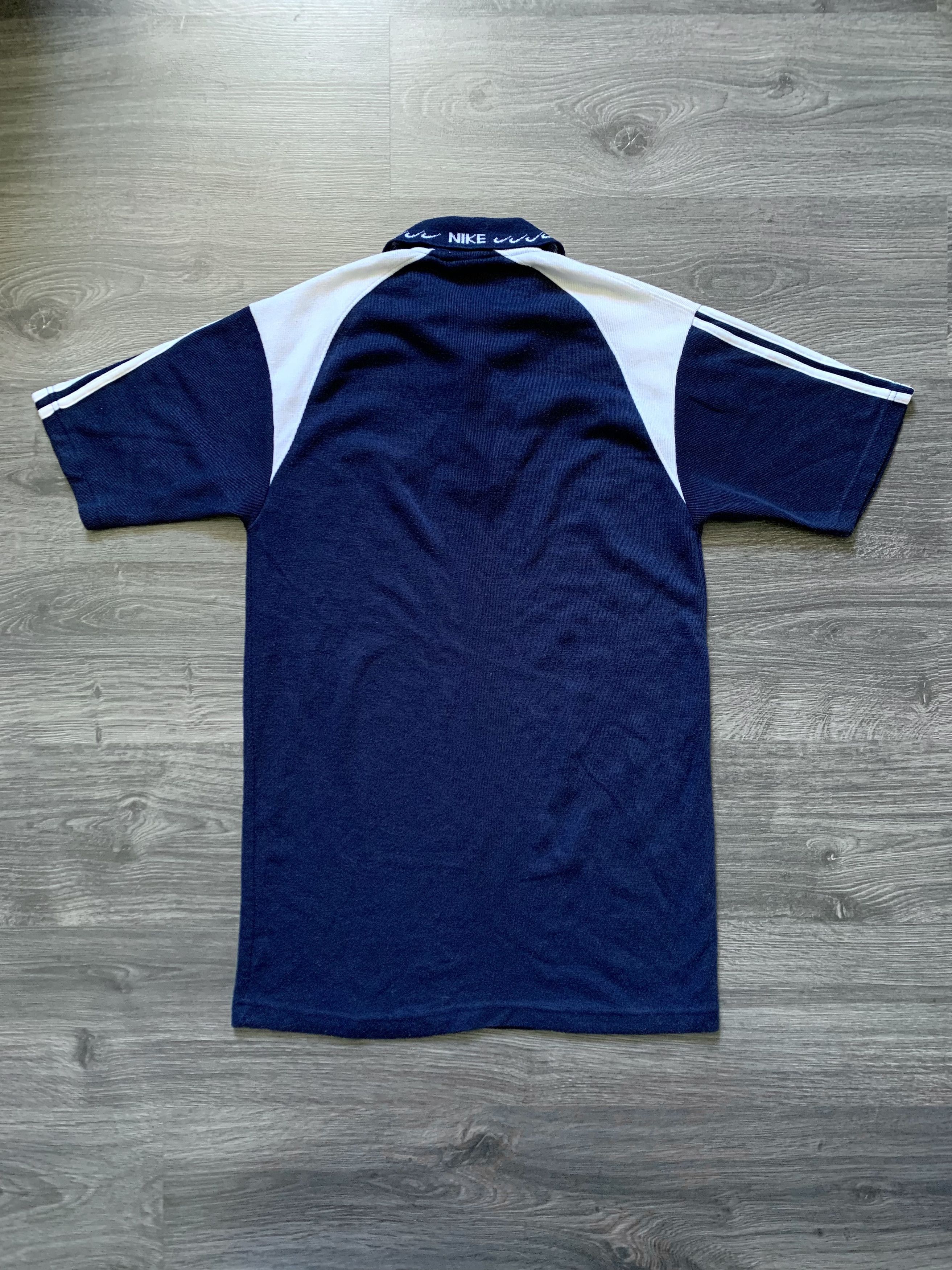 Nike 80's Vintage Rare Nike Navy Polo Shirt long fit Size US M / EU 48-50 / 2 - 2 Thumbnail