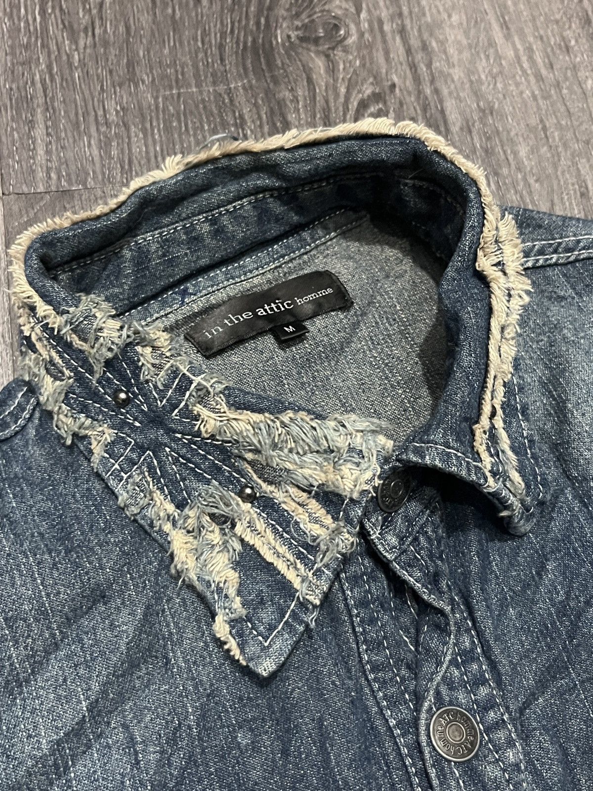 Hysteric Glamour In The Attic Vkei Embroided Union Jack Collar Denim Shirt Size US M / EU 48-50 / 2 - 6 Thumbnail