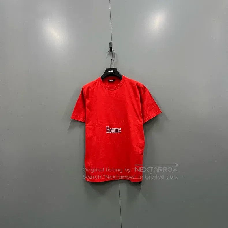 Balenciaga Balenciaga Red Letter Printed Short Sleeve Size US S / EU 44-46 / 1 - 1 Thumbnail