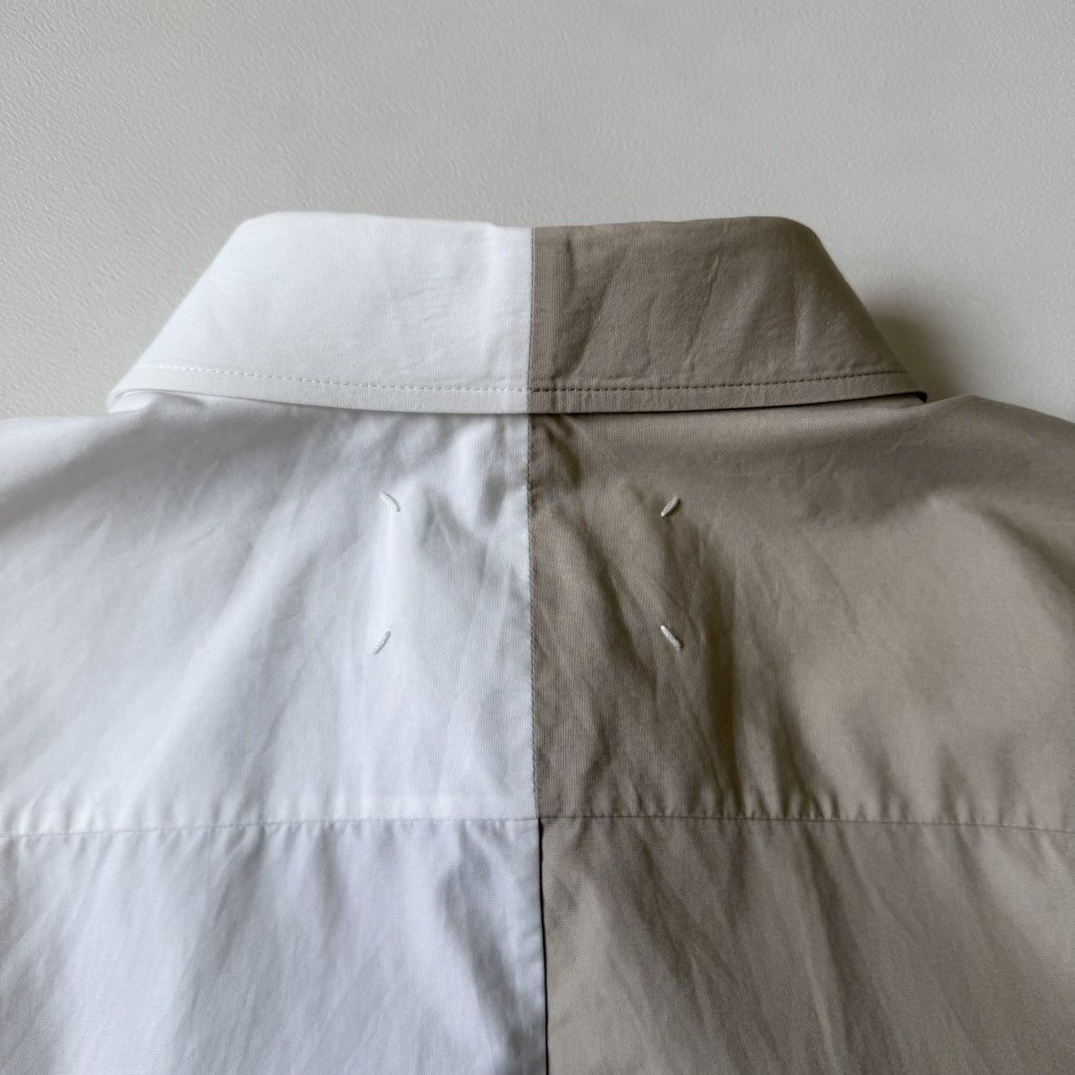 Maison Margiela A/W 17 Sample Split Colour Spray Paint Print Shirt Size US XL / EU 56 / 4 - 14 Thumbnail