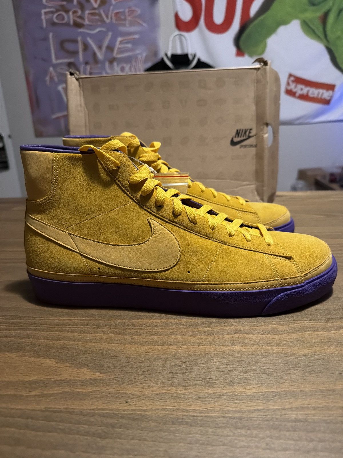 Nike Nike Premium Blazer Lakers Size US 13 / EU 46 - 2 Thumbnail