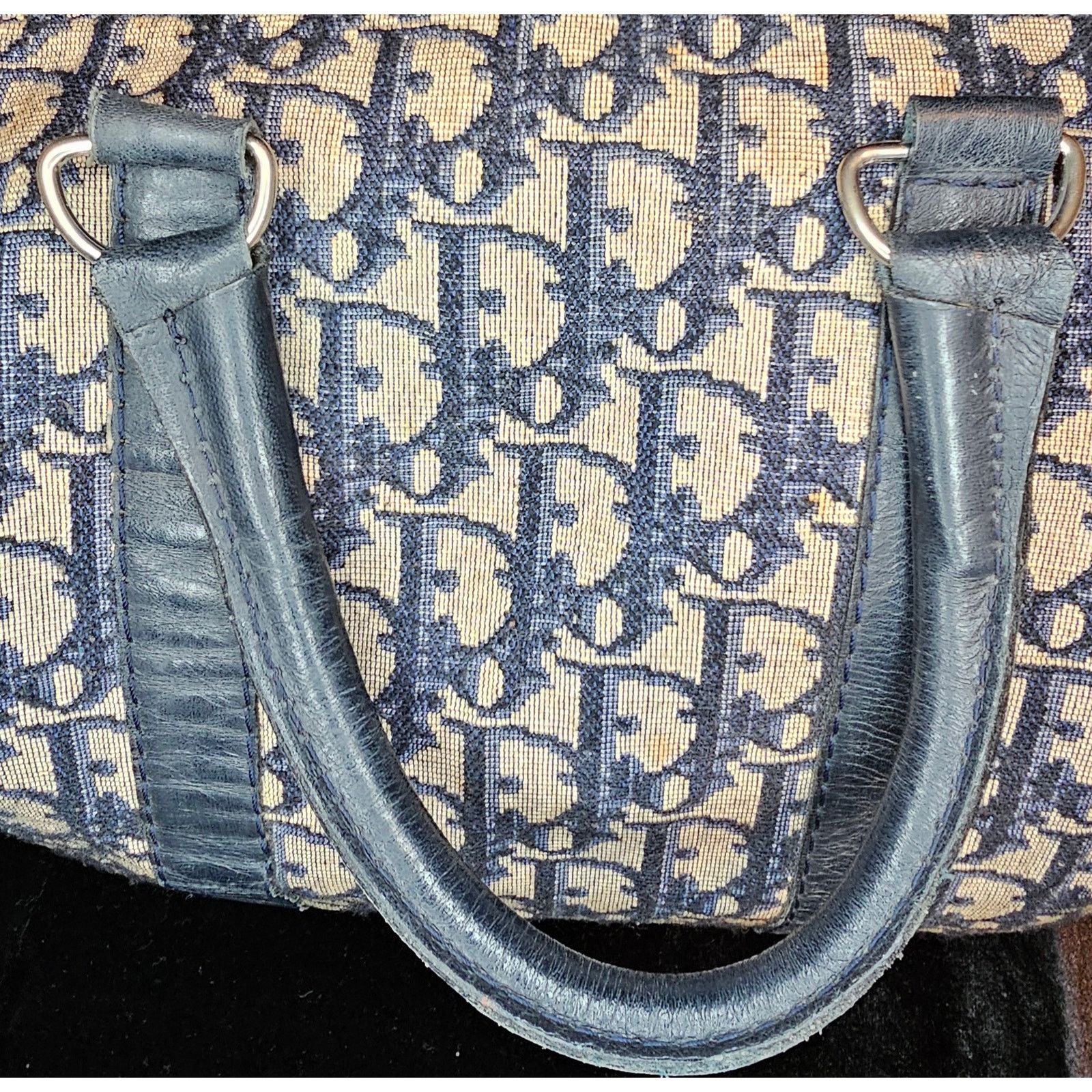 Dior Christian Dior Vintage Trotter Boston bag in navy blue Size ONE SIZE - 12 Thumbnail