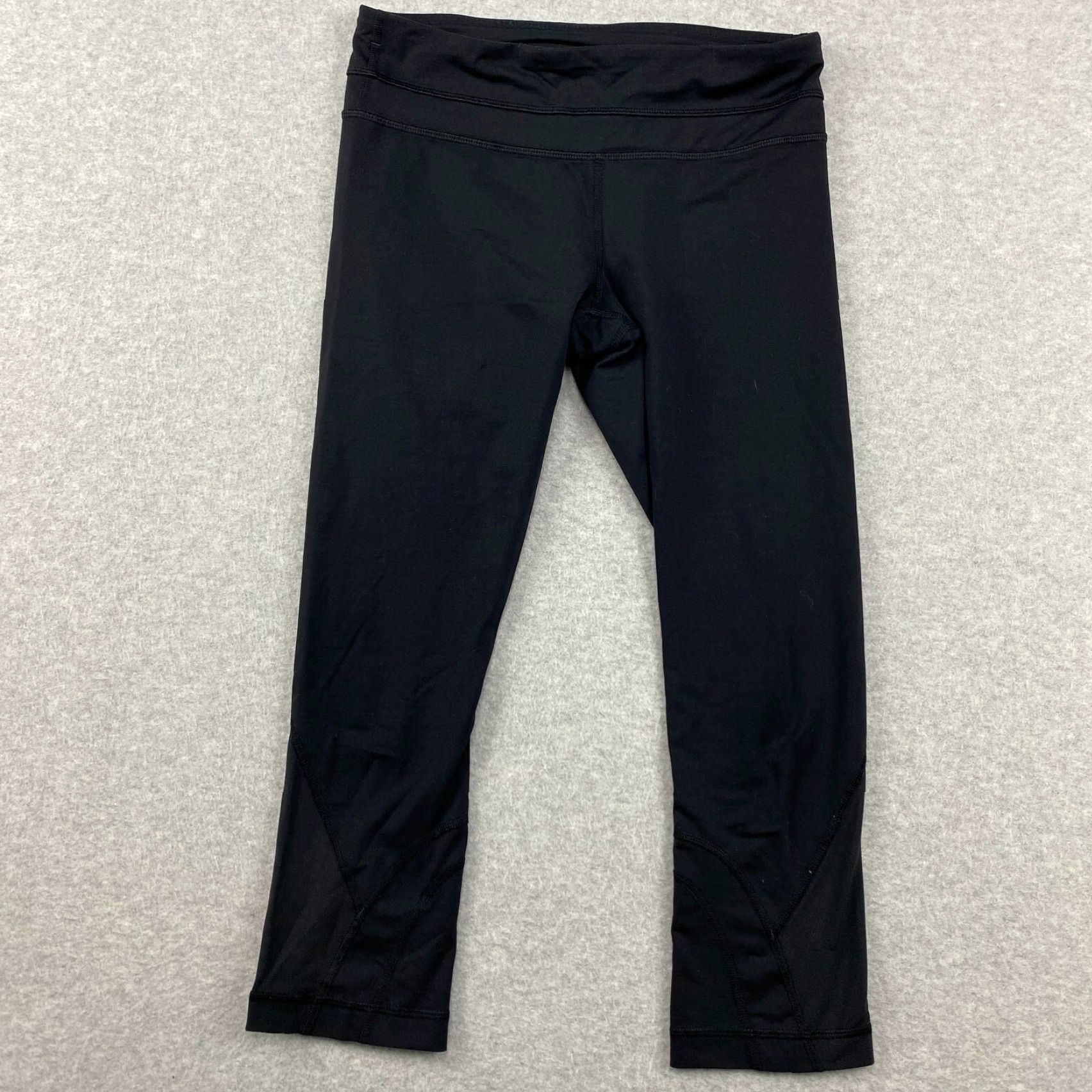 Lululemon Lululemon Leggings Womens 6 Black Cropped Pull On Stretch Zip Pocket Active Yoga Size 28" / US 6 / IT 42 - 2 Thumbnail