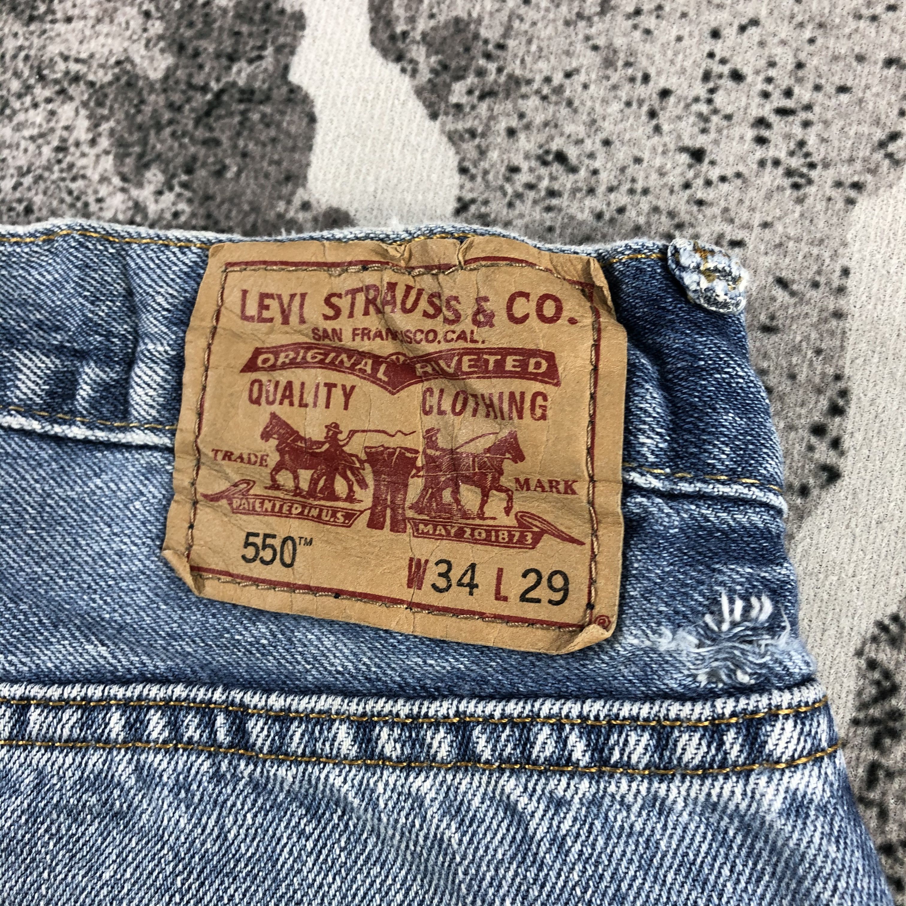 Levi's Vintage Levis 550 Jeans Relexed Fit Denim KJ1029 Size US 34 / EU 50 - 5 Thumbnail