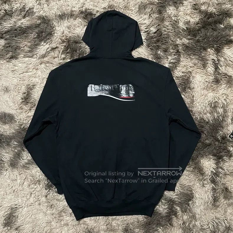 Balenciaga Balenciaga Black Cola Tape Hoodie Size US XS / EU 42 / 0 - 2 Thumbnail