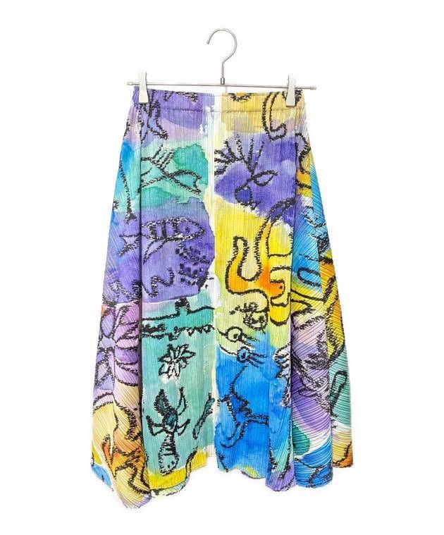Issey Miyake issey miyake size:1 Underwater world graffiti skirt Size 42" / US 20 - 2 Thumbnail