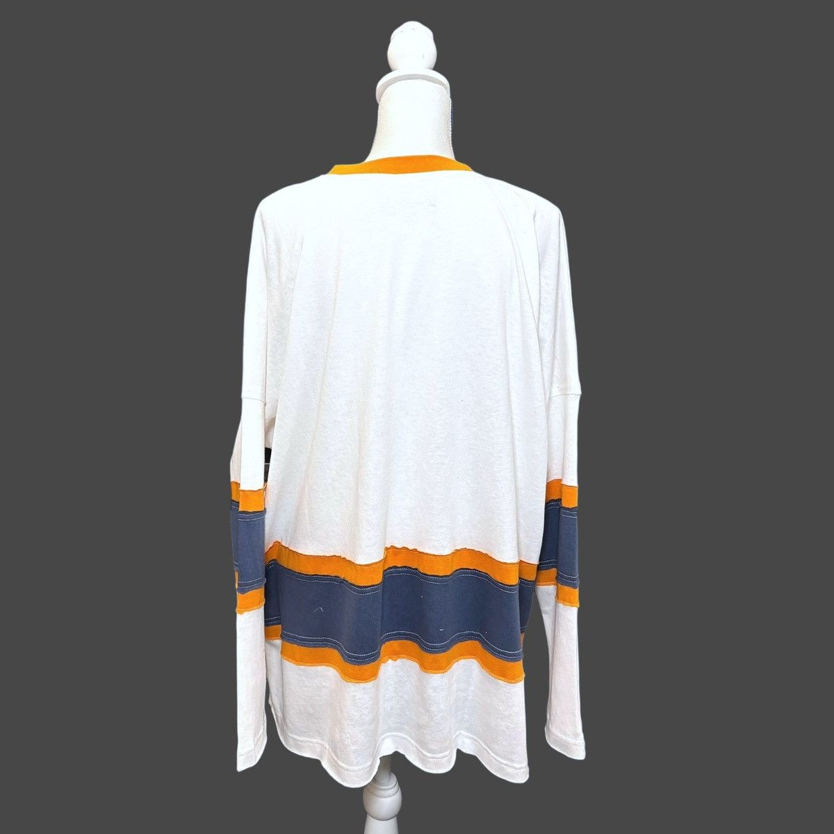 Other La Biz Long Sleeve Heritage T-Shirt White Blue Orange Sz S Size S / US 4 / IT 40 - 6 Thumbnail