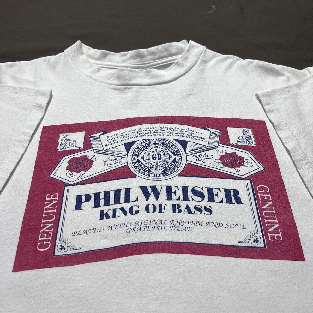 Grateful Dead Very Rare Vintage 90s PHIL WEISER KING OF BASS Tee XL Size US XL / EU 56 / 4 - 1 Thumbnail