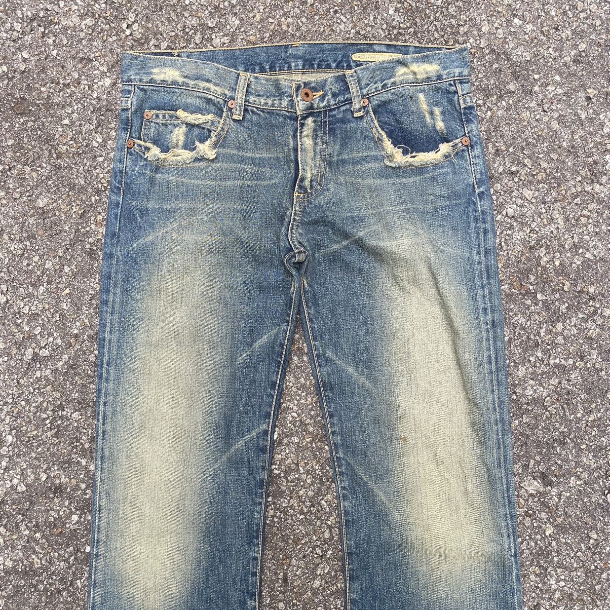 Kapital Flared Distressed Mudwash Jeans Chip & Pepper Boot Cut Denim Size US 29 - 3 Thumbnail