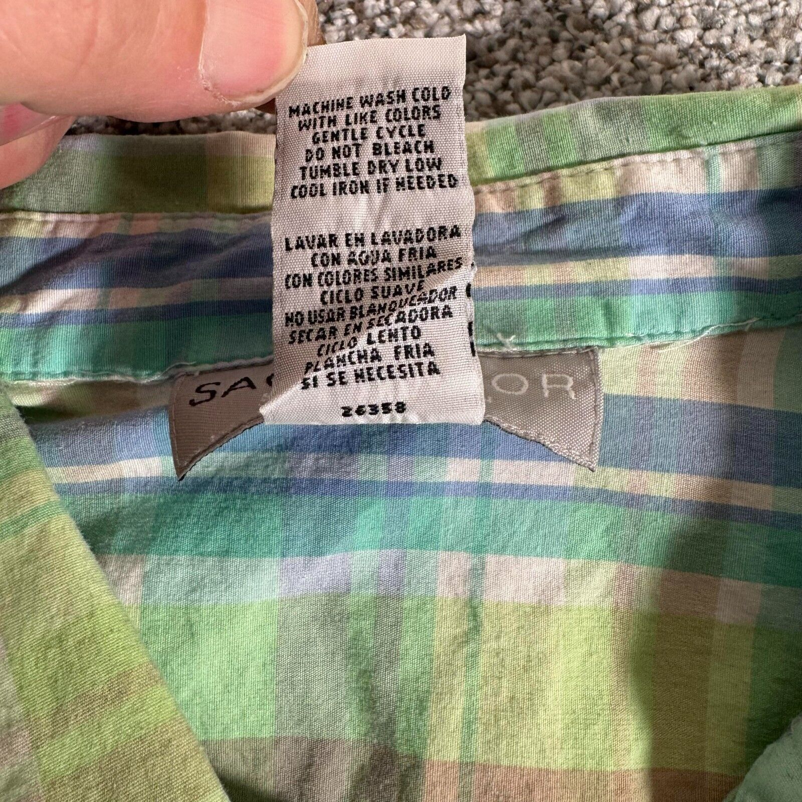Other Sag Harbor Top 1X Plus Plaid Pastels Grandmacore Vintage Y2K Size XL / US 12-14 / IT 48-50 - 2 Thumbnail